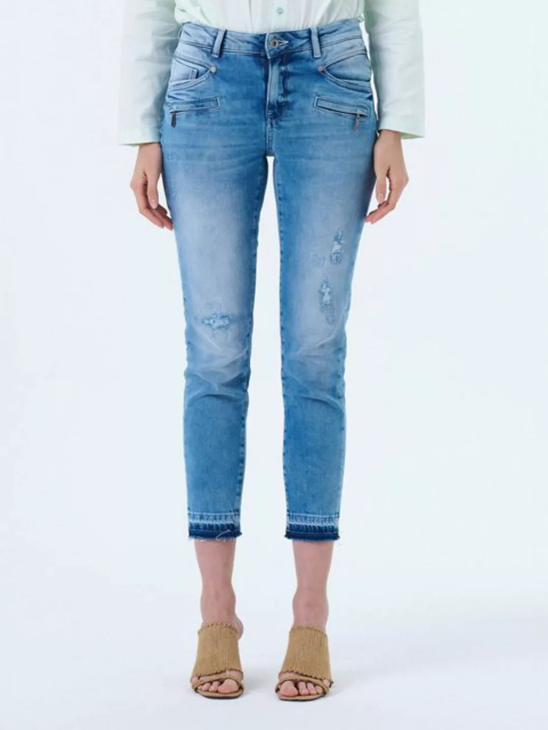 Miracle of Denim 7/8-Jeans - Mima Slim Fit Jeans – Stilvolle Leichtigkeit günstig online kaufen