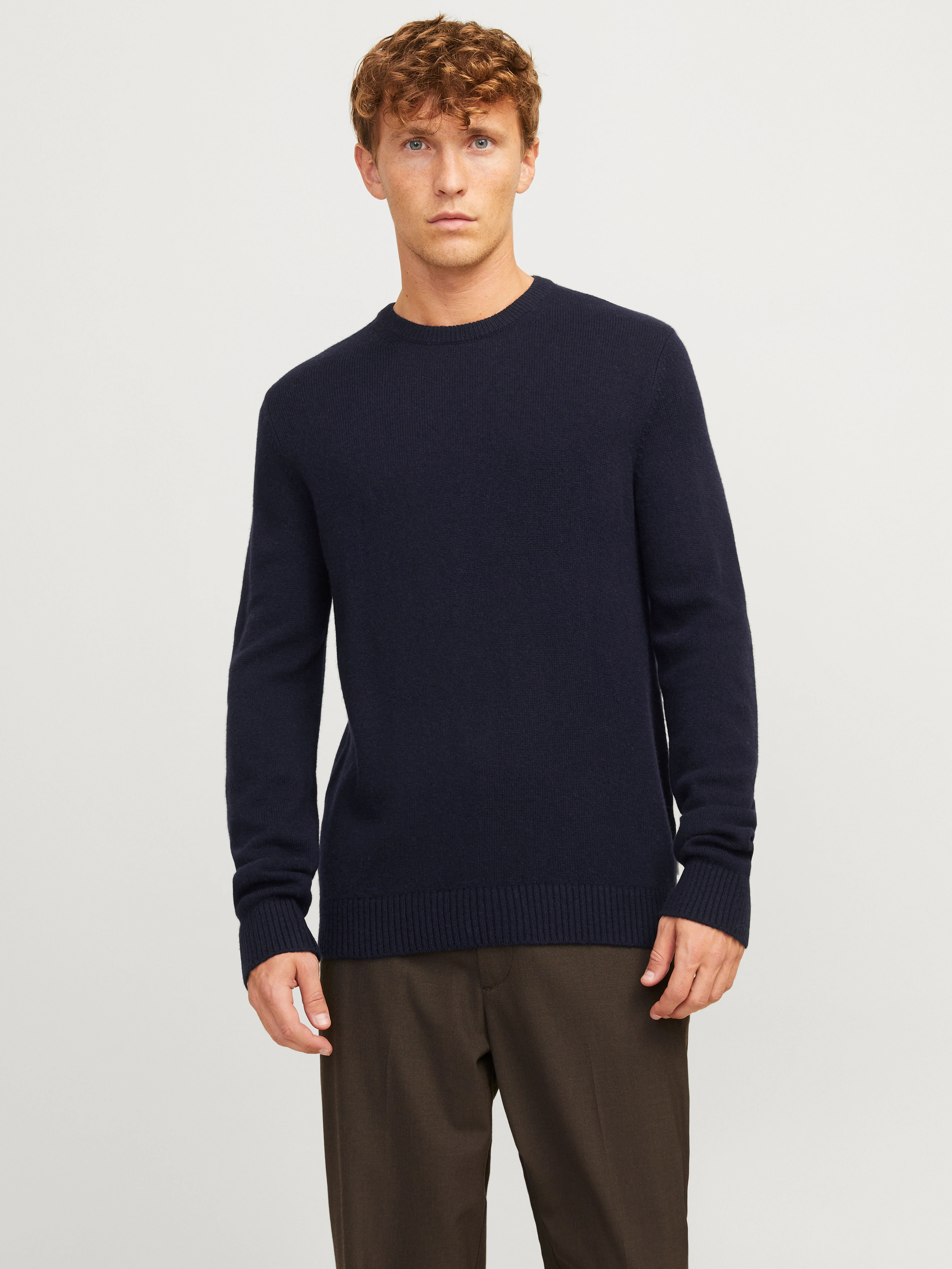 Jack & Jones Rundhalspullover "JPRBLULAMBSWOOL KNIT CREW NECK" günstig online kaufen
