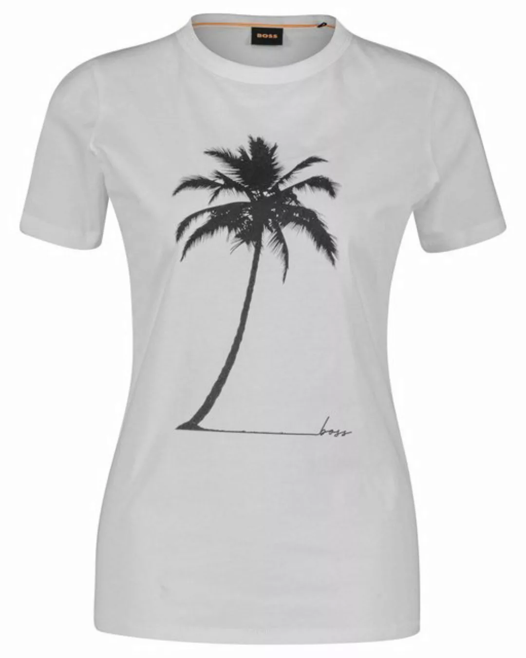 BOSS T-Shirt Damen T-Shirt aus Baumwolle C_ELOGO_PRINT5 Kurzarm (1-tlg) günstig online kaufen