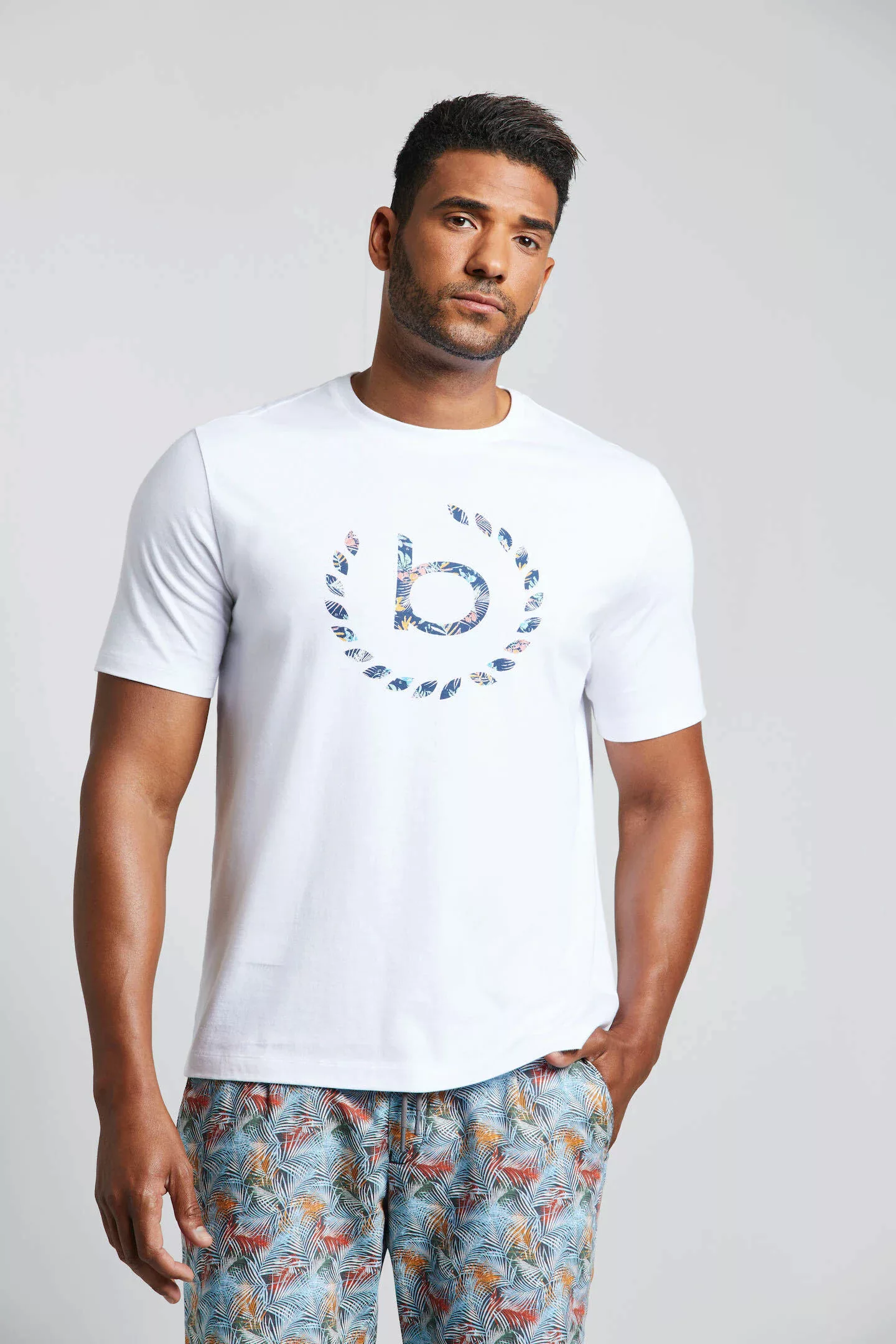 bugatti T-Shirt, mit Multicolor-Logo-Print günstig online kaufen