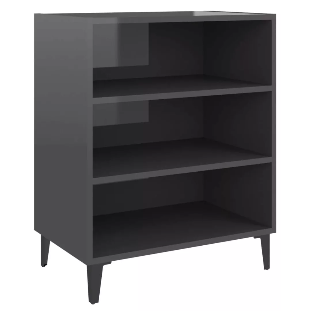 Sideboard Hochglanz-grau 57x35x70 Cm Spanplatte günstig online kaufen