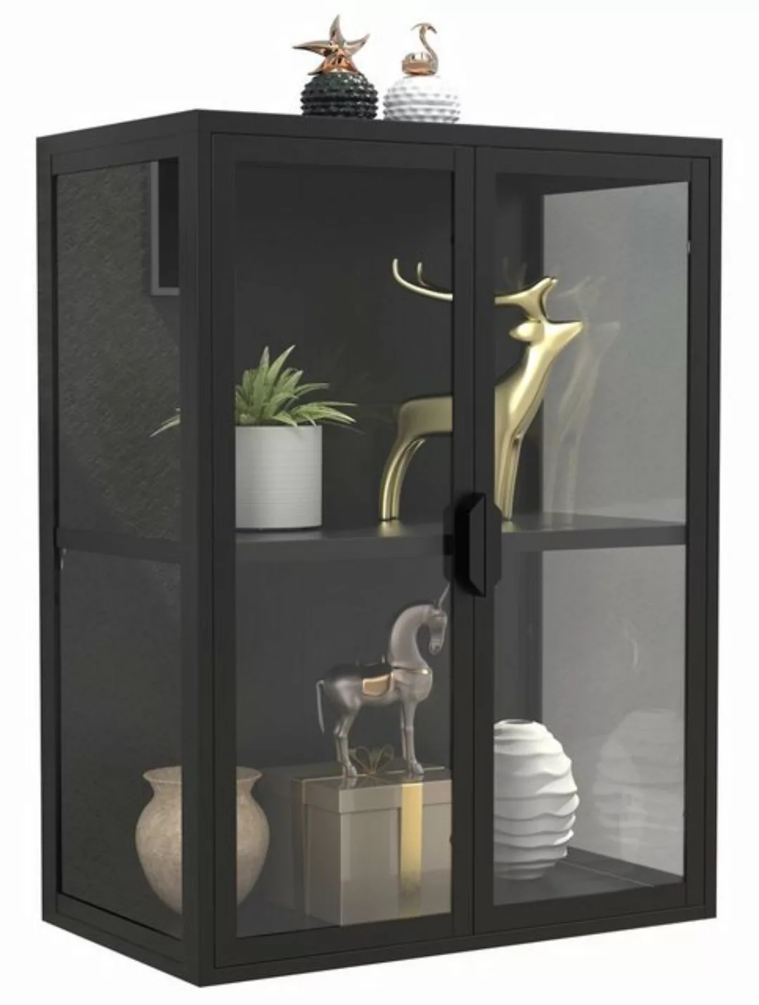 VCM Hängevitrine Stahl Wandvitrine Hängevitrine Vitrine Glas Flokas (1-St) günstig online kaufen