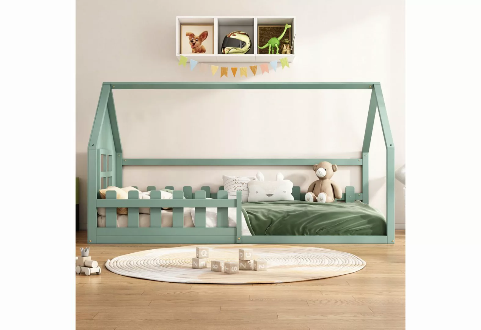 REDOM Kinderbett Hausbett, Holzbett, Flachbett 90*200cm (90*200cm), ohne Ma günstig online kaufen