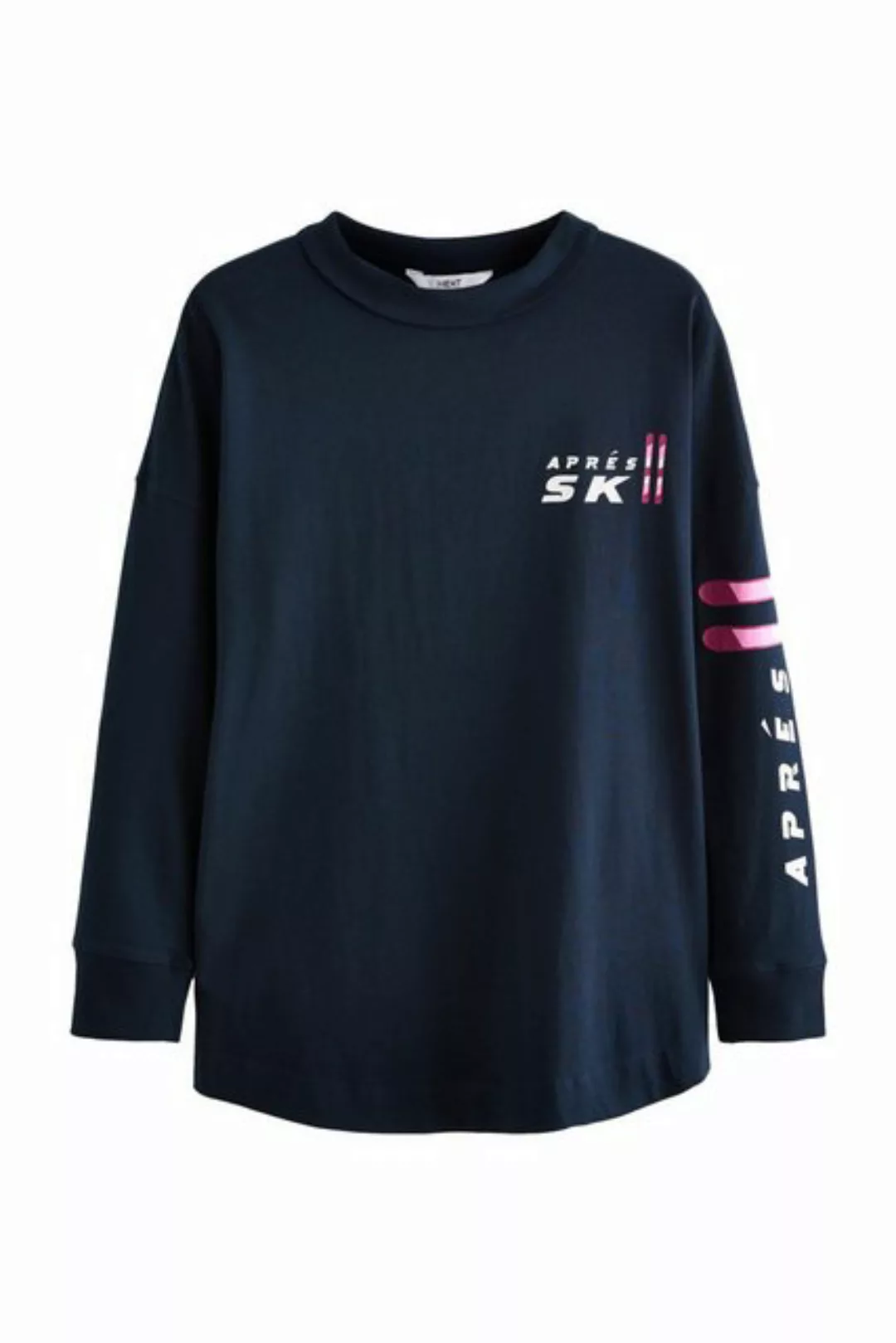 Next Langarmshirt Relaxed Fit Langarmshirt, Apres-Ski-Grafik (1-tlg) günstig online kaufen