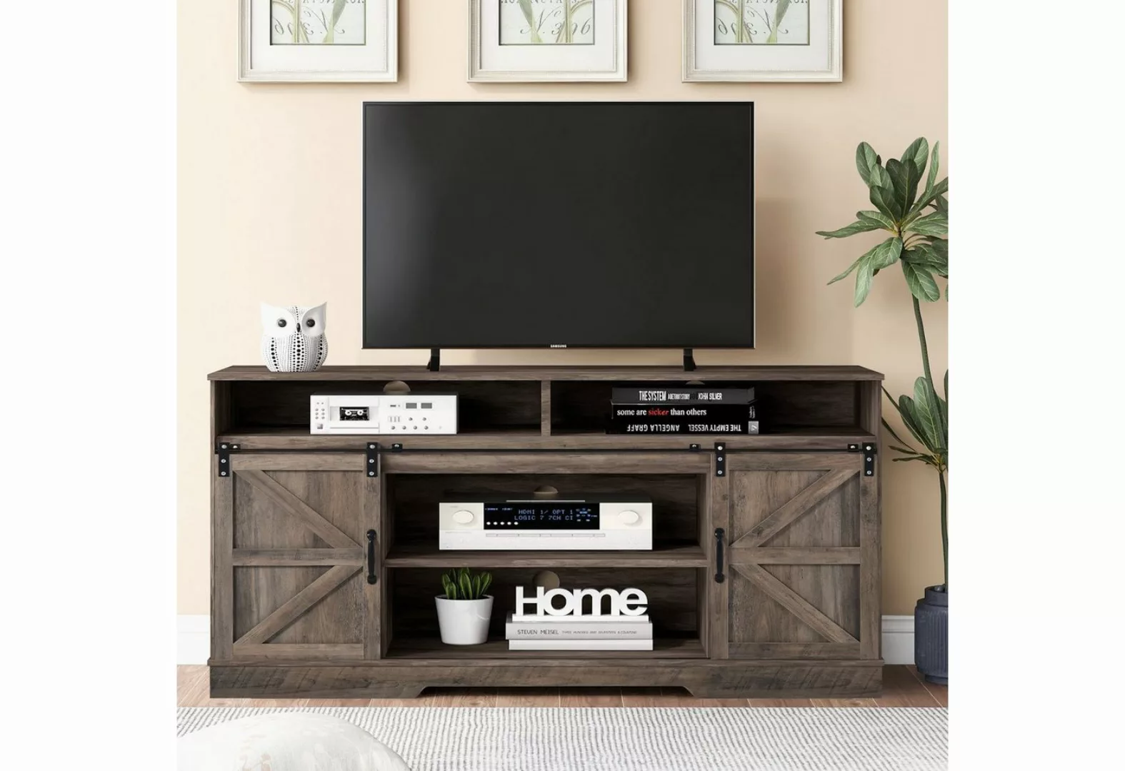 BlingBin TV-Schrank Fernsehschrank Sideboard (1-St) mit 2 Schiebetüren, ver günstig online kaufen