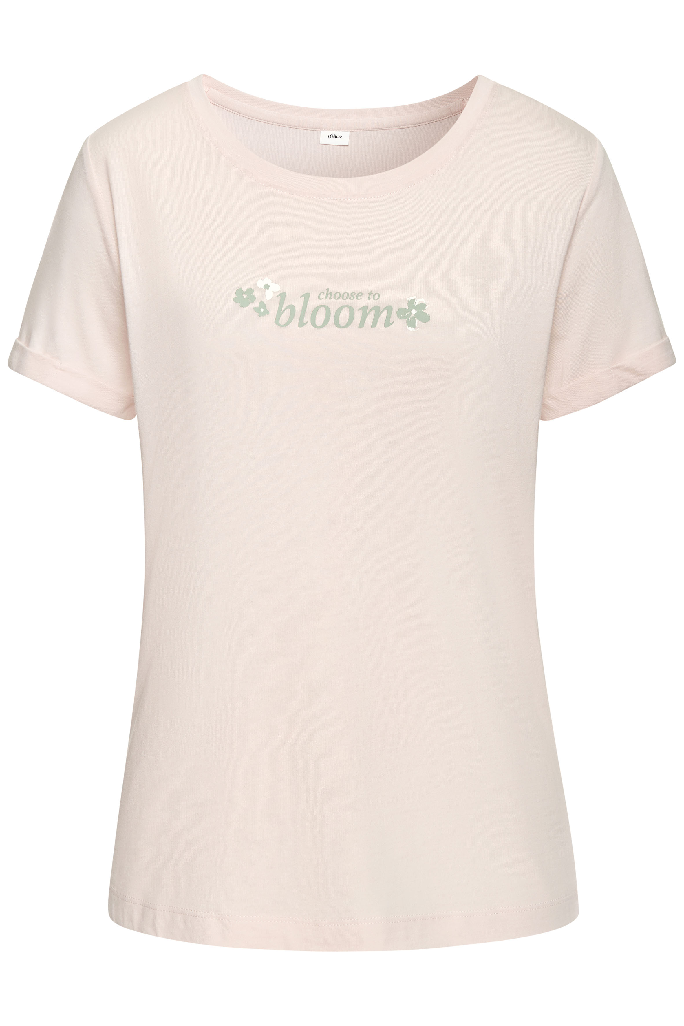 s.Oliver Pyjamaoberteil, Mit kleinem Frontprint günstig online kaufen