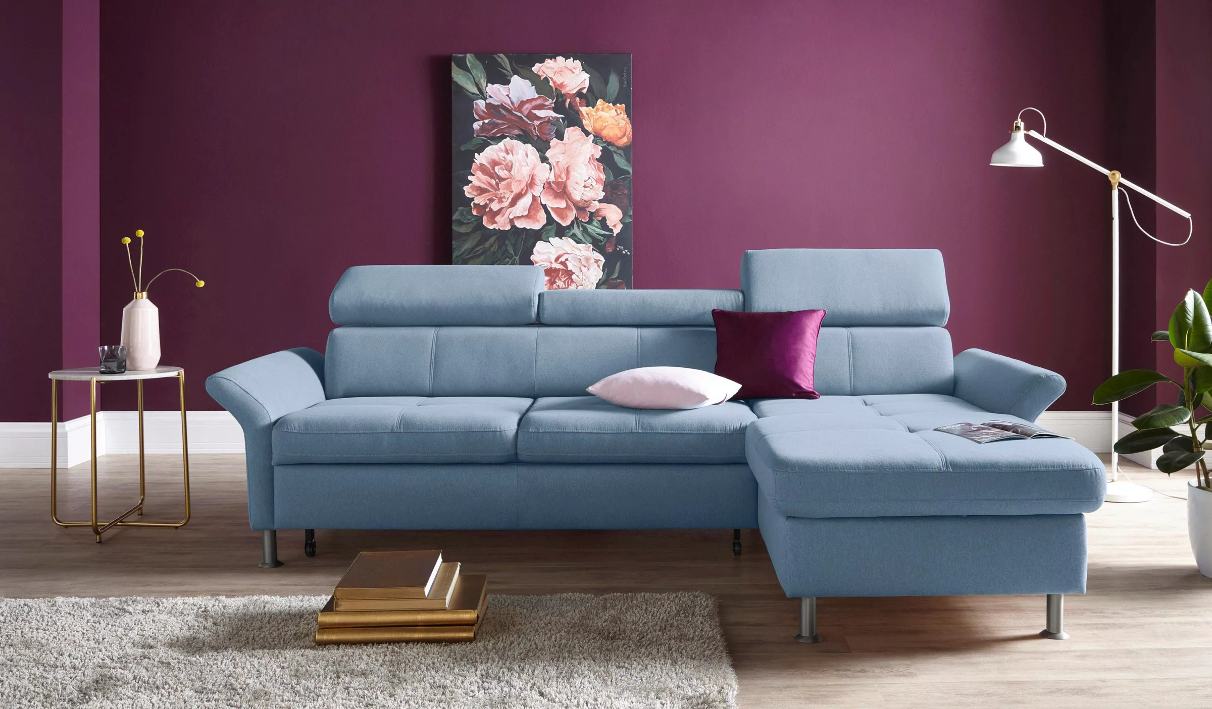 exxpo - sofa fashion Ecksofa »Maretto, bequem und komfortabel, L-Form«, ink günstig online kaufen