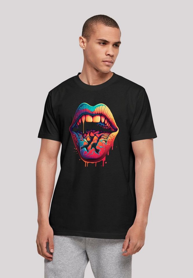 F4NT4STIC T-Shirt Drooling Lips TEE UNISEX Print günstig online kaufen