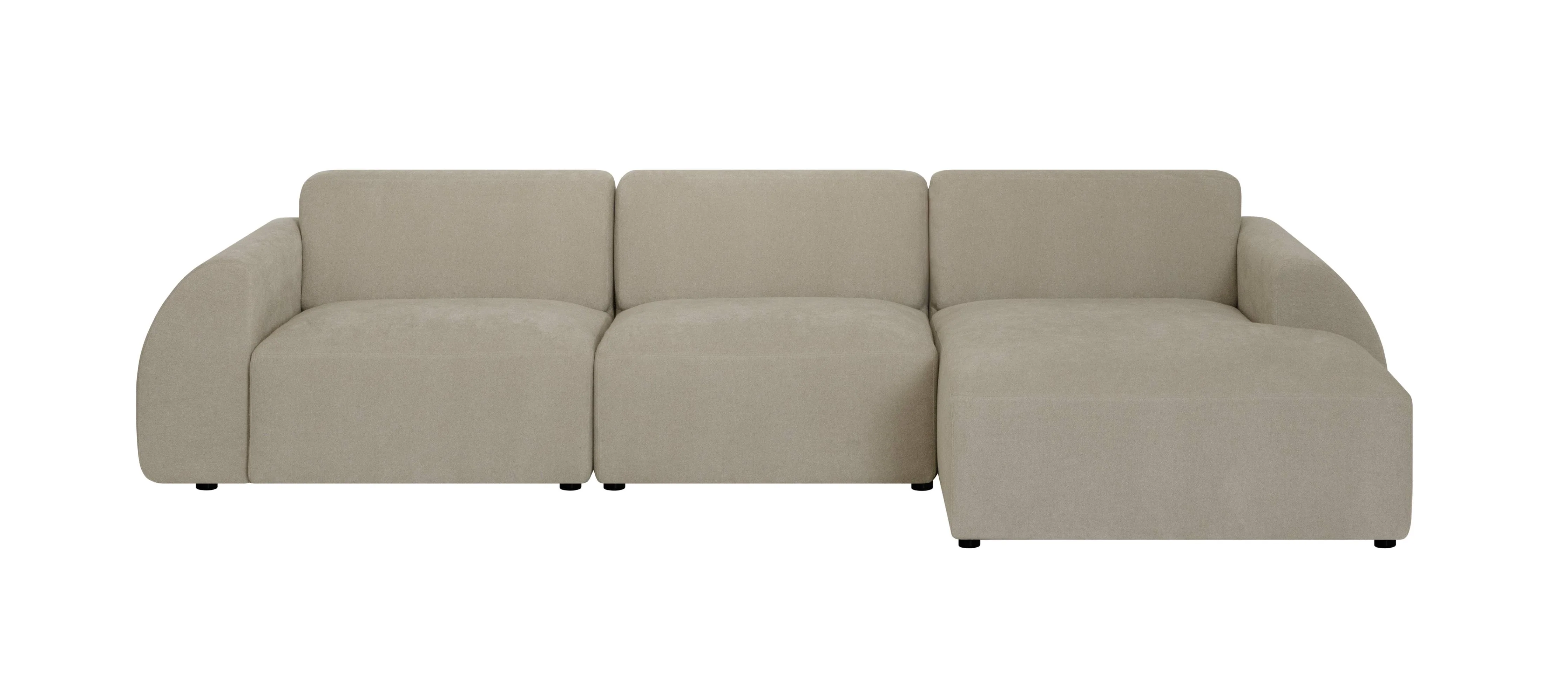 NADUVI Collection | Ecksofa Mattis rechts 3-Sitzer Bouclé günstig online kaufen
