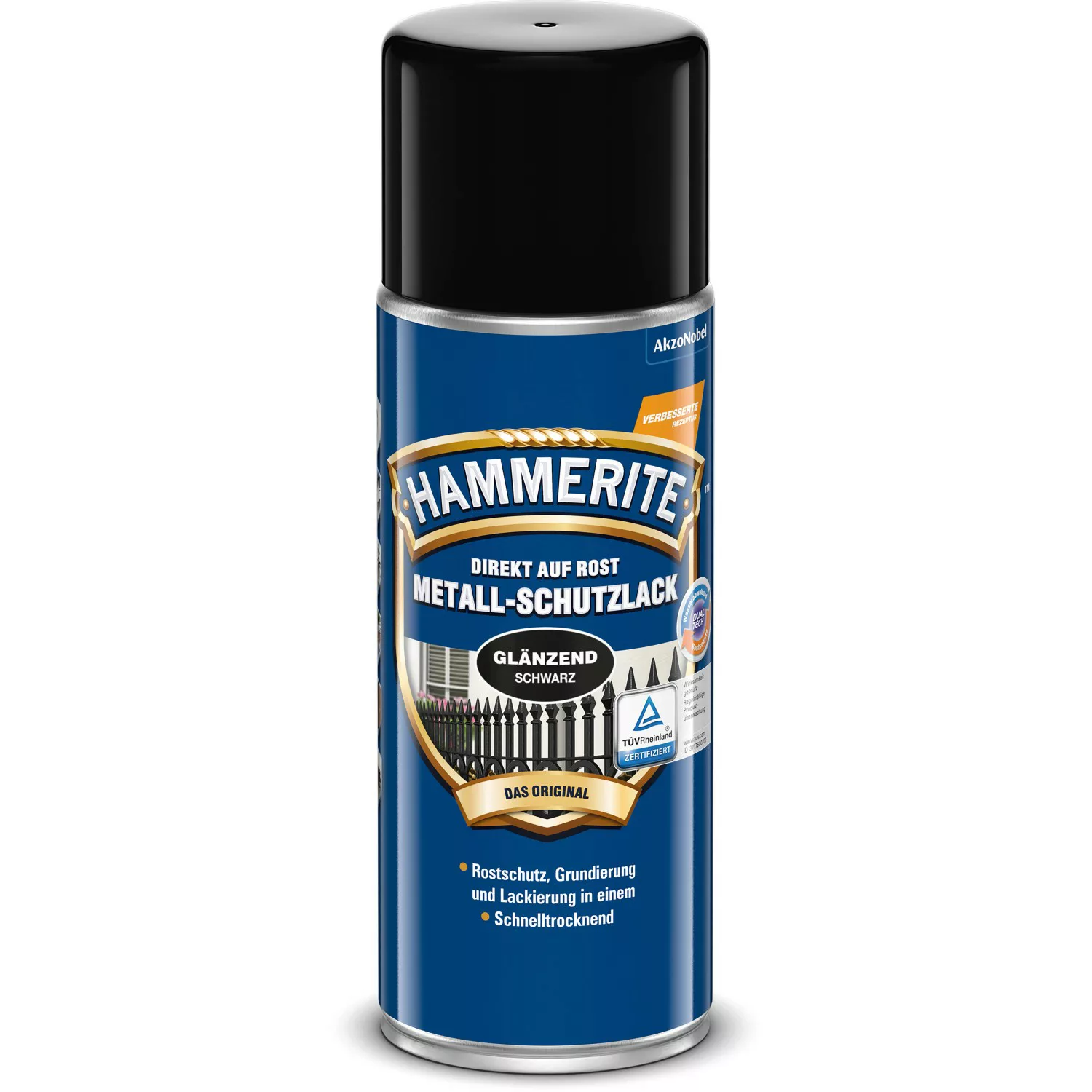 Hammerite Metall-Schutzlack-Spray Schwarz Glänzend 400 ml günstig online kaufen