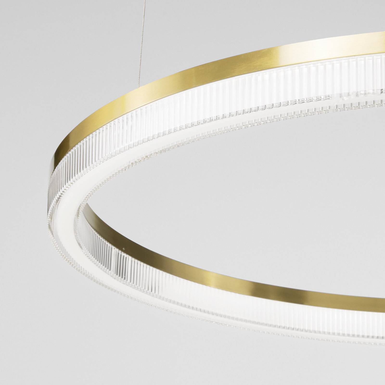 Ideal Lux LED-Hängelampe Crown Ø 60 cm, messingfarben Metall günstig online kaufen