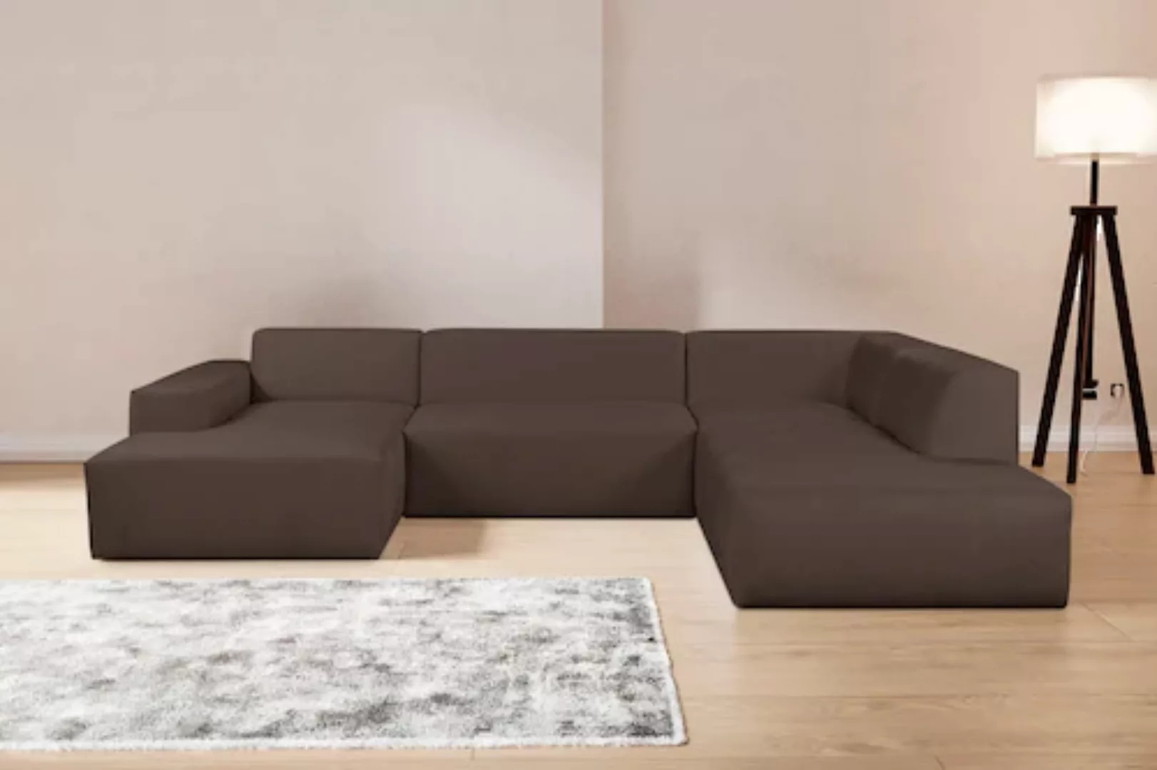 WERK2 Wohnlandschaft Zeus U-Form, Curvy Trend Wohnlandschaft mit urbaner Op günstig online kaufen