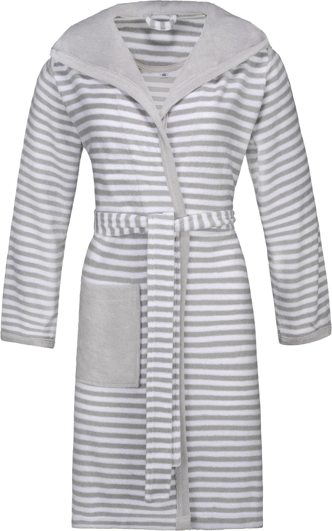 Esprit Damenbademantel "Striped Hoody", (1 St., mit Gürtel), mit Kapuze, ge günstig online kaufen
