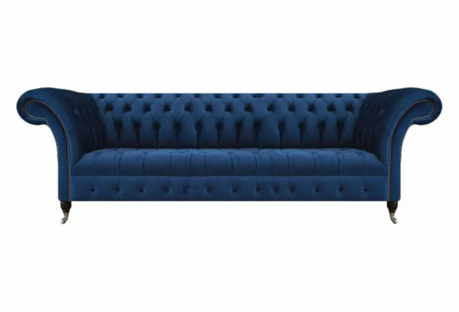 JVmoebel Chesterfield-Sofa Blau Sofa Viersitzer Couch Designer Polstermöbel günstig online kaufen
