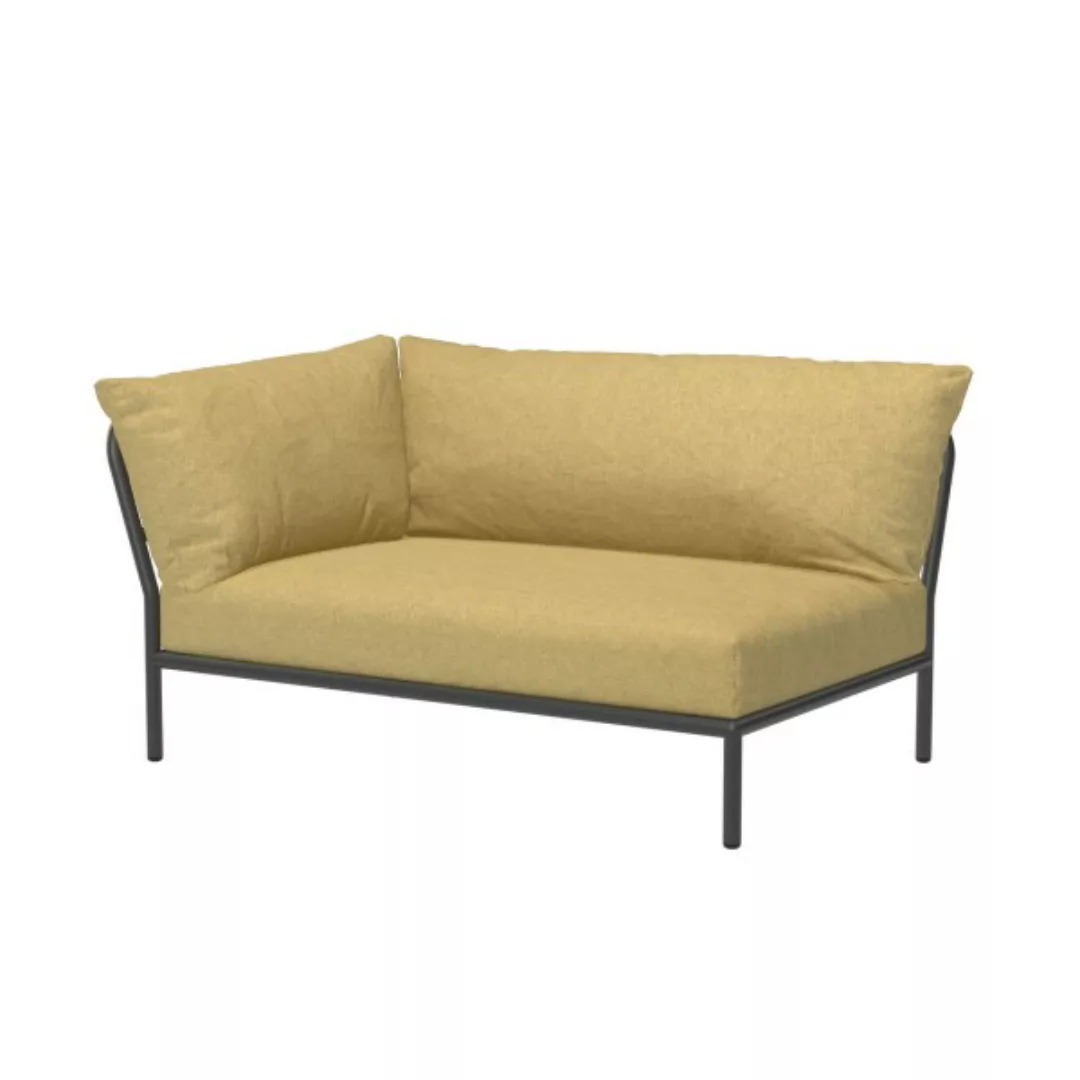 LEVEL2 Outdoor Sofa Lounge-Modul 2 Senf Dunkelgrau Links günstig online kaufen