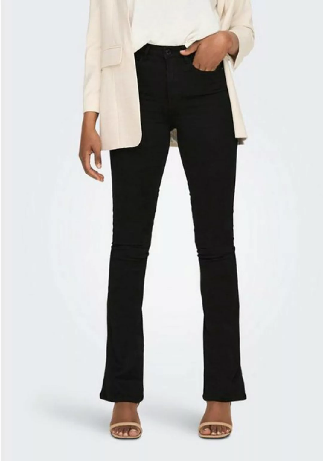 ONLY Bootcut-Jeans B800 Damen Bootcut Jeans Hose High Waist weite Jeanshose günstig online kaufen