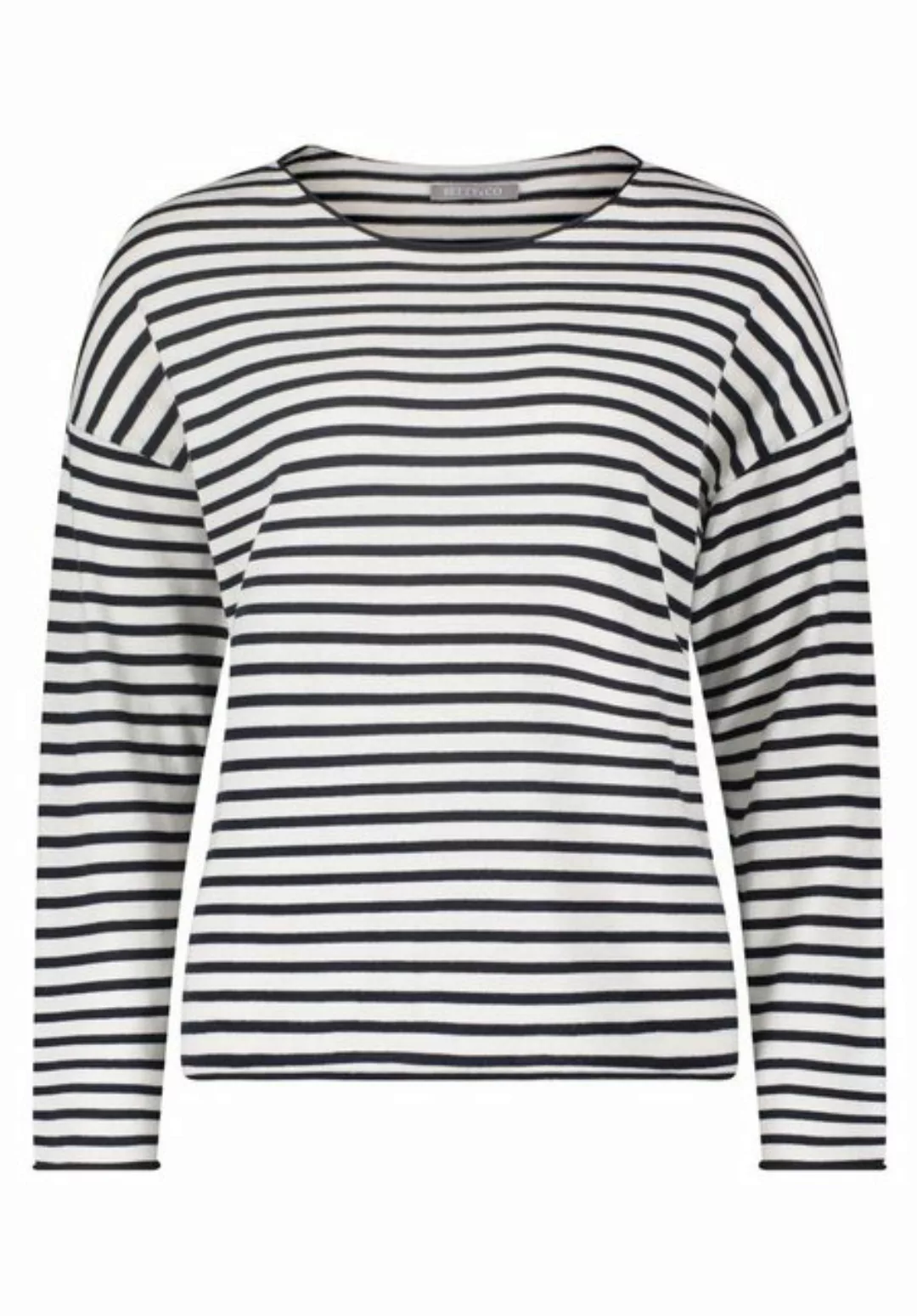 Betty&Co Strickpullover mit U-Boot-Ausschnitt (1-tlg) Materialmix günstig online kaufen