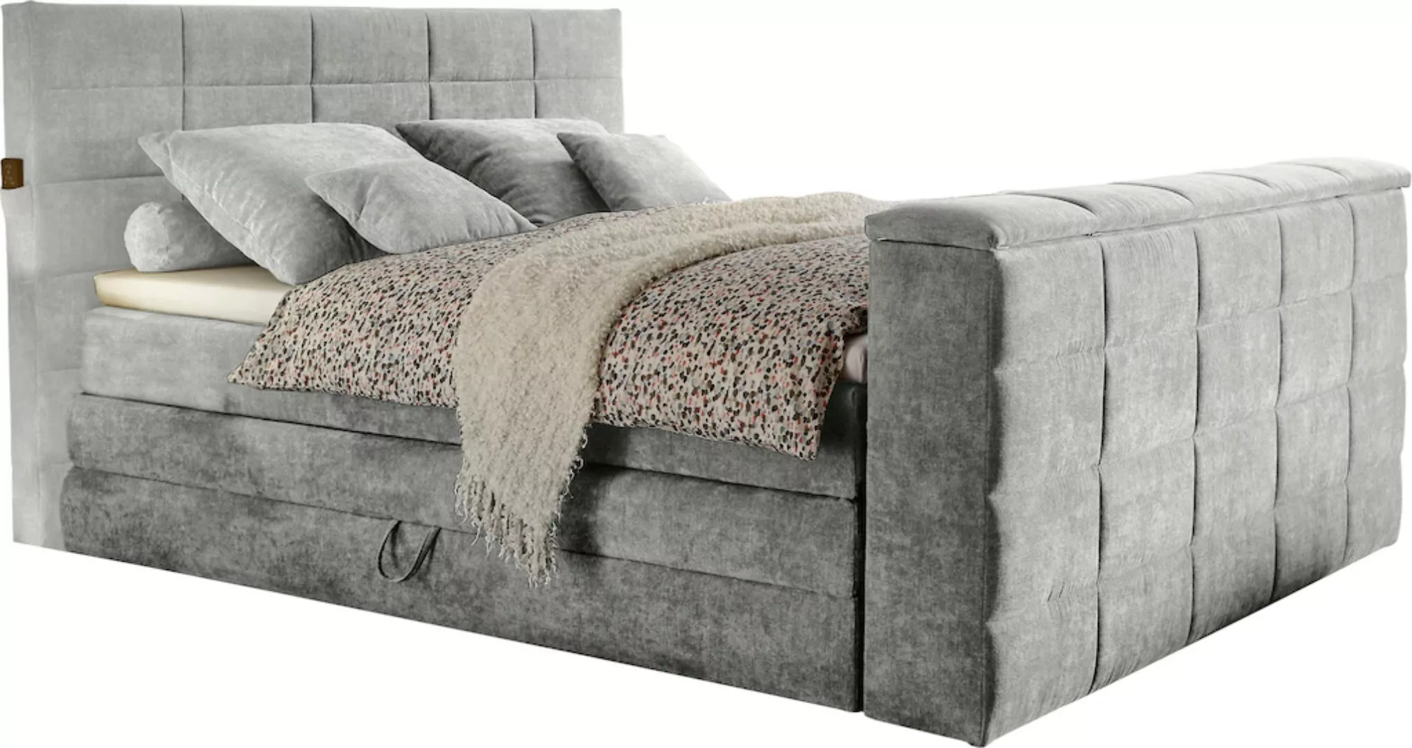 ED EXCITING DESIGN Boxspringbett "Denver", mir motorisierter TV-Halterung b günstig online kaufen
