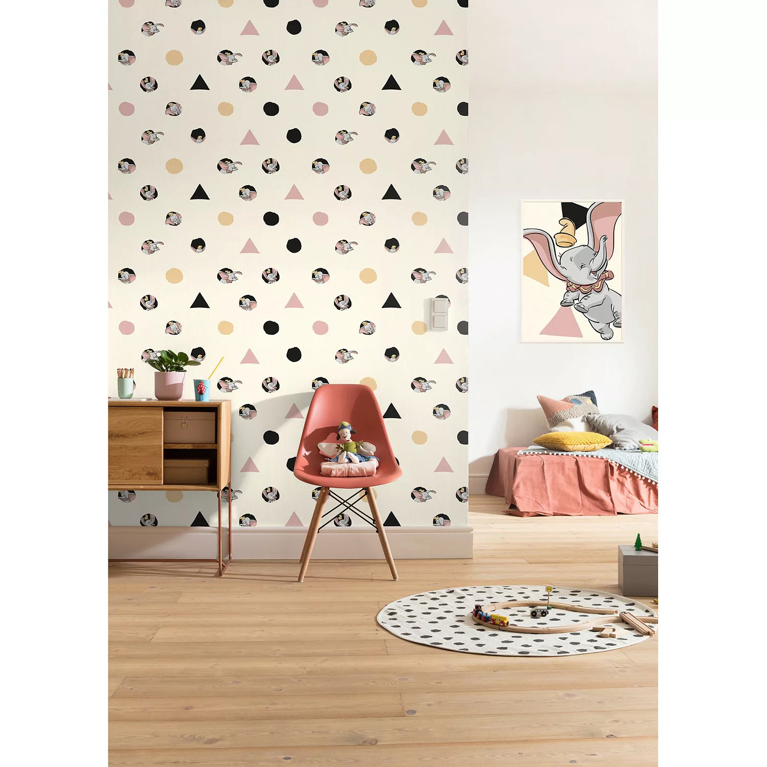 KOMAR Vlies Fototapete - Dumbo Angles & Dots - Größe 200 x 280 cm mehrfarbi günstig online kaufen