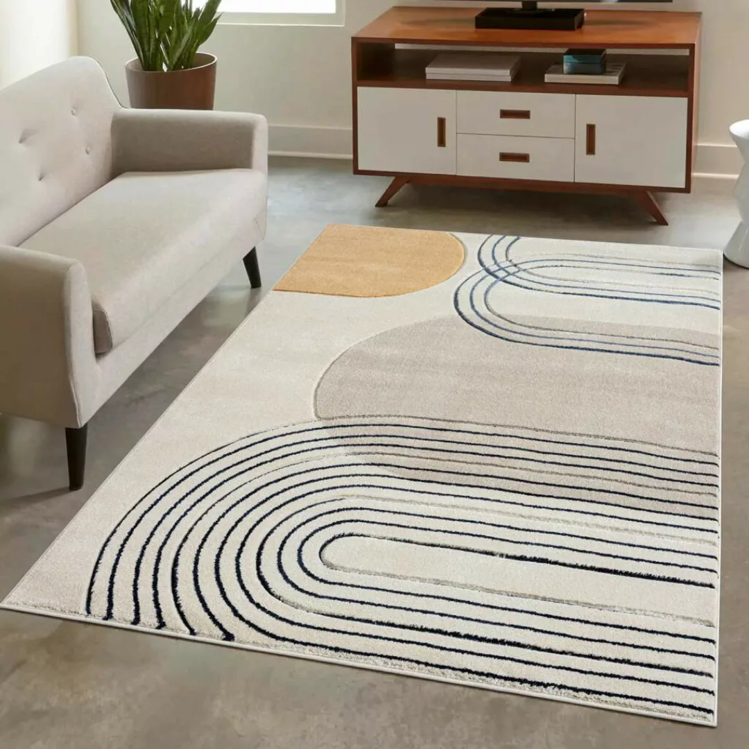 Carpet City Teppich »BONITO7157«, rechteckig, Flachflor, Hochtief-Muster/ 3 günstig online kaufen