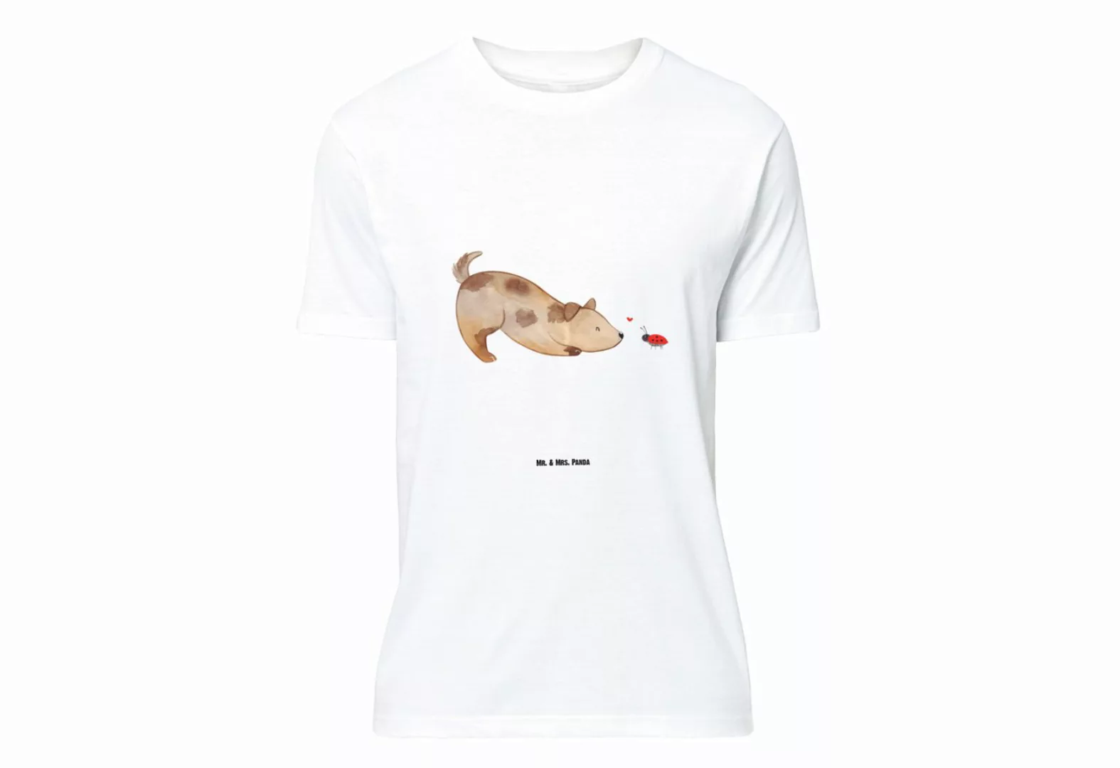 Mr. & Mrs. Panda T-Shirt Hund Marienkäfer - Weiß - Geschenk, Schlafshirt, V günstig online kaufen