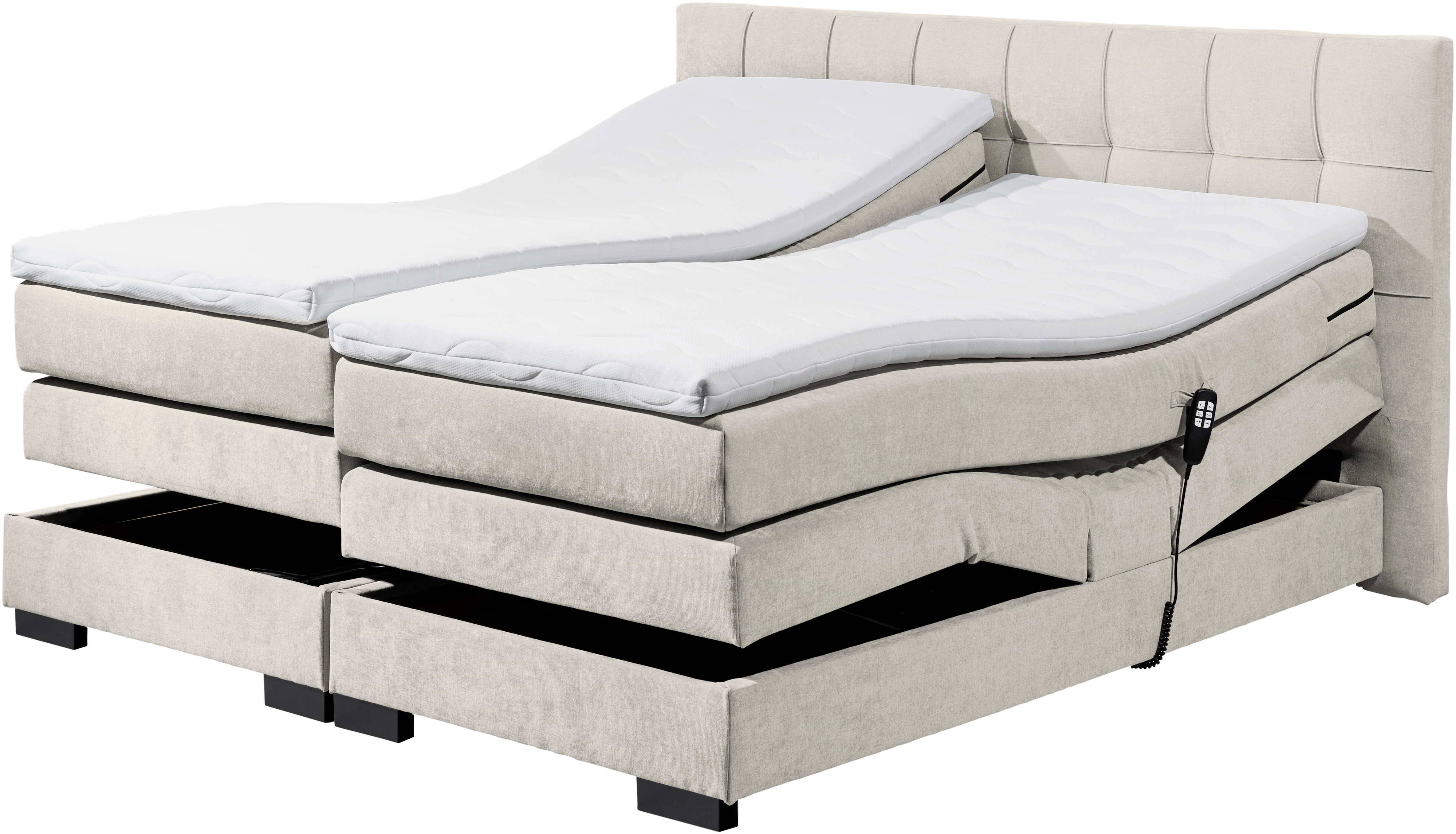 ED EXCITING DESIGN Boxspringbett "Talena", inkl. Motor und Topper günstig online kaufen