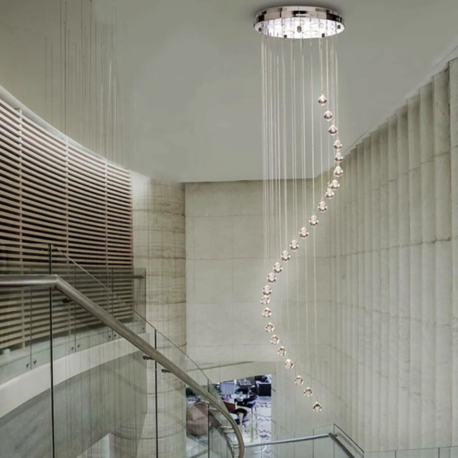 Hängeleuchte Hallway mit Kristallbehang, 180 cm günstig online kaufen
