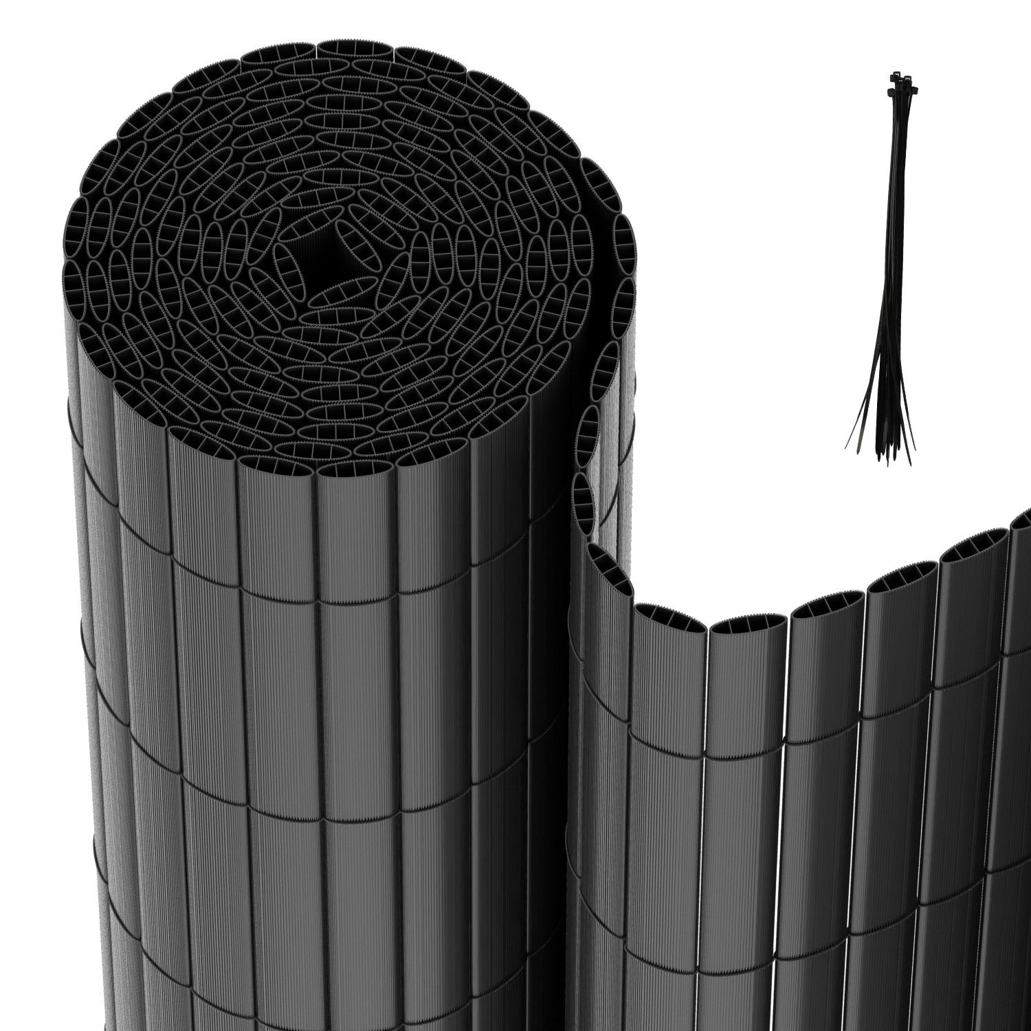 Clanmacy Balkonsichtschutz PVC Sichtschutzmatte mit Kabelbindern günstig online kaufen