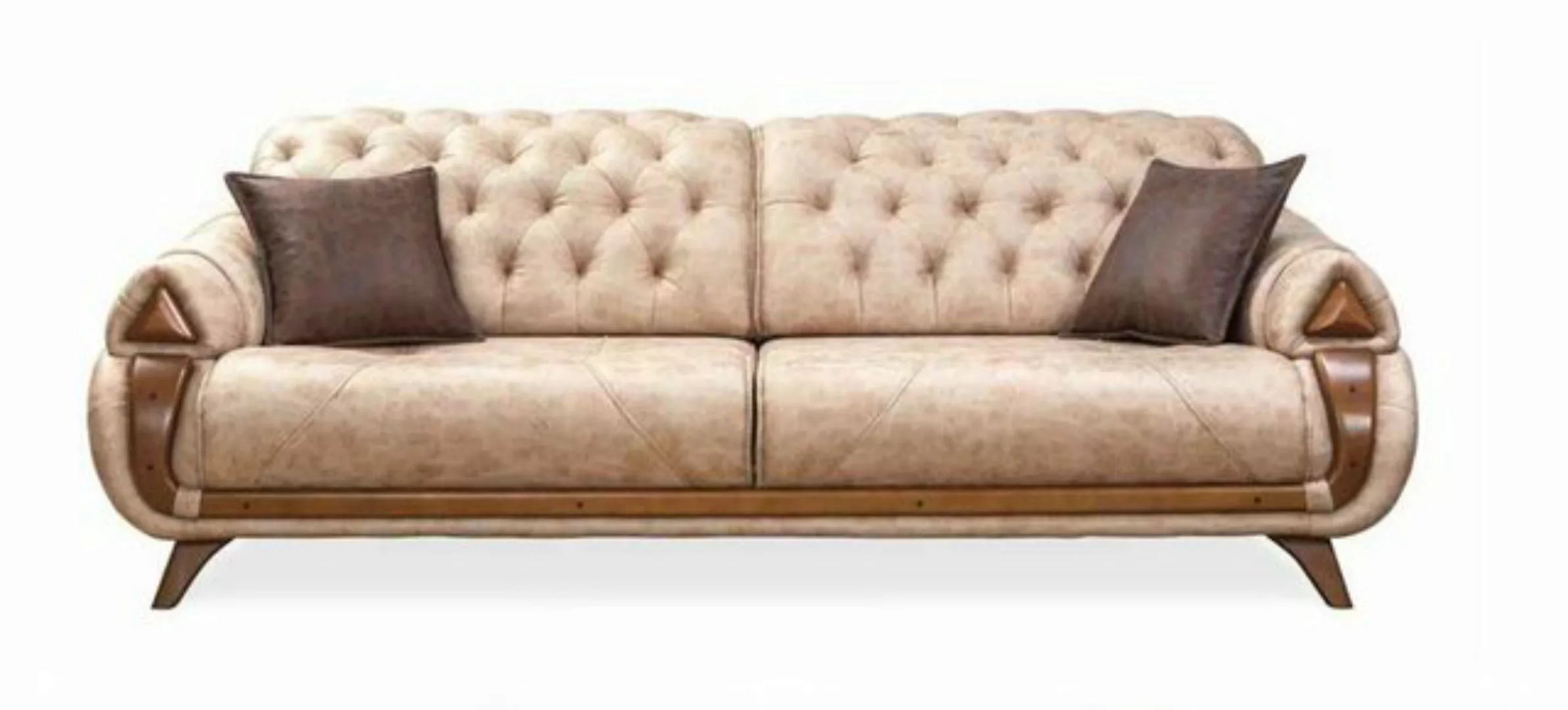 JVmoebel Sofa Sofa 3 Sitzer Sofas Leder Dreisitzer Polster Design Klassisch günstig online kaufen