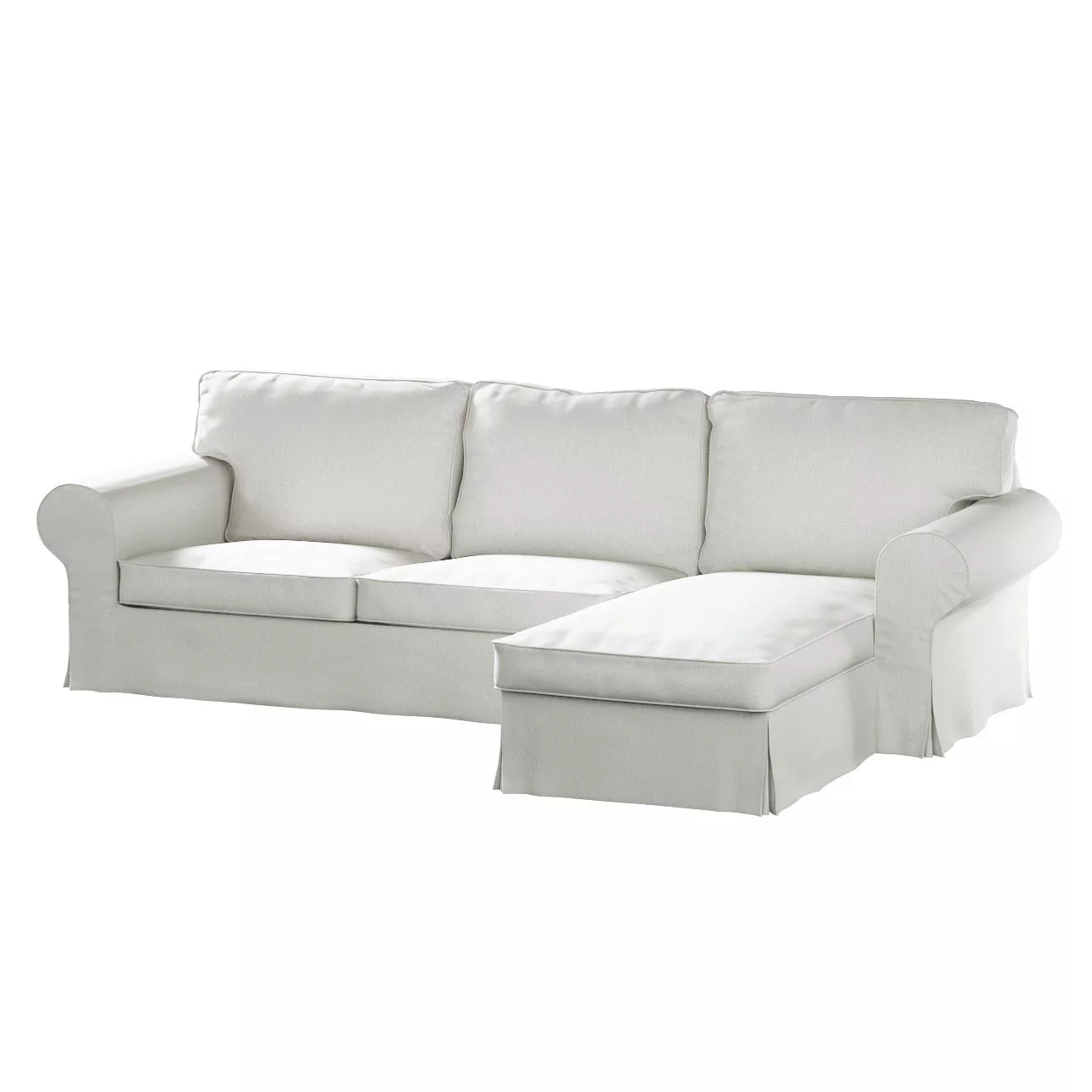 Bezug für Ektorp 2-Sitzer Sofa mit Recamiere, creme, Ektorp 2-Sitzer Sofabe günstig online kaufen