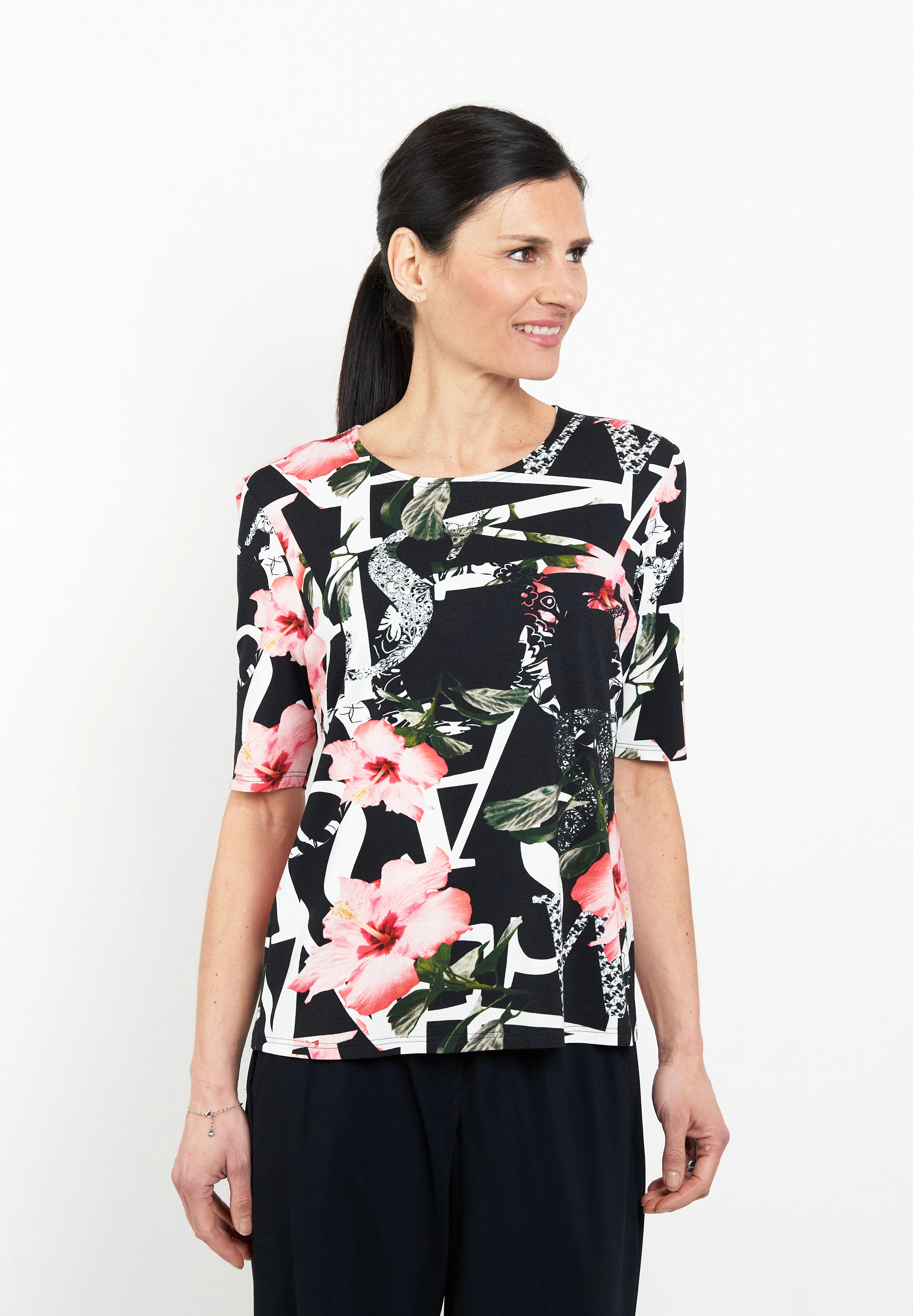 Seidel Moden T-Shirt, mit floralem Muster und MADE IN GERMANY günstig online kaufen