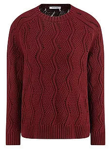 Rundhals-Pullover aus 100% SUPIMA-Baumwolle Peter Hahn rot günstig online kaufen