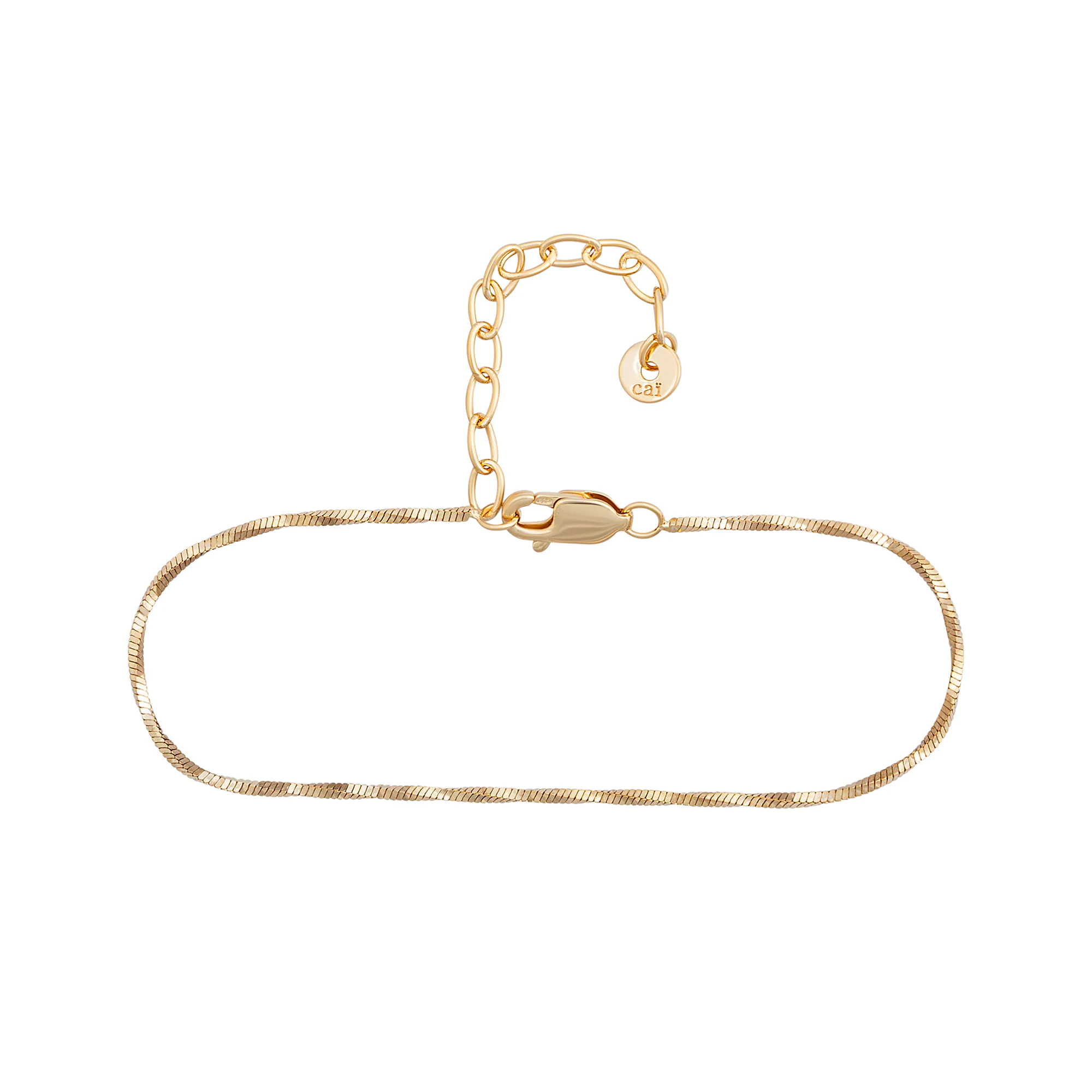 CAÏ Fußkette "925/- Sterling Silber vergoldet Schlangenkette vie" günstig online kaufen