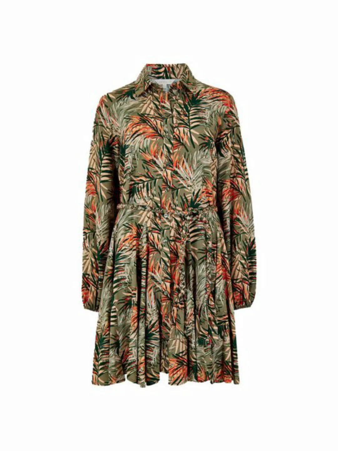 Apricot Klassische Bluse Tropical Leaves Belt Shirt Dress, mit Taillengürte günstig online kaufen