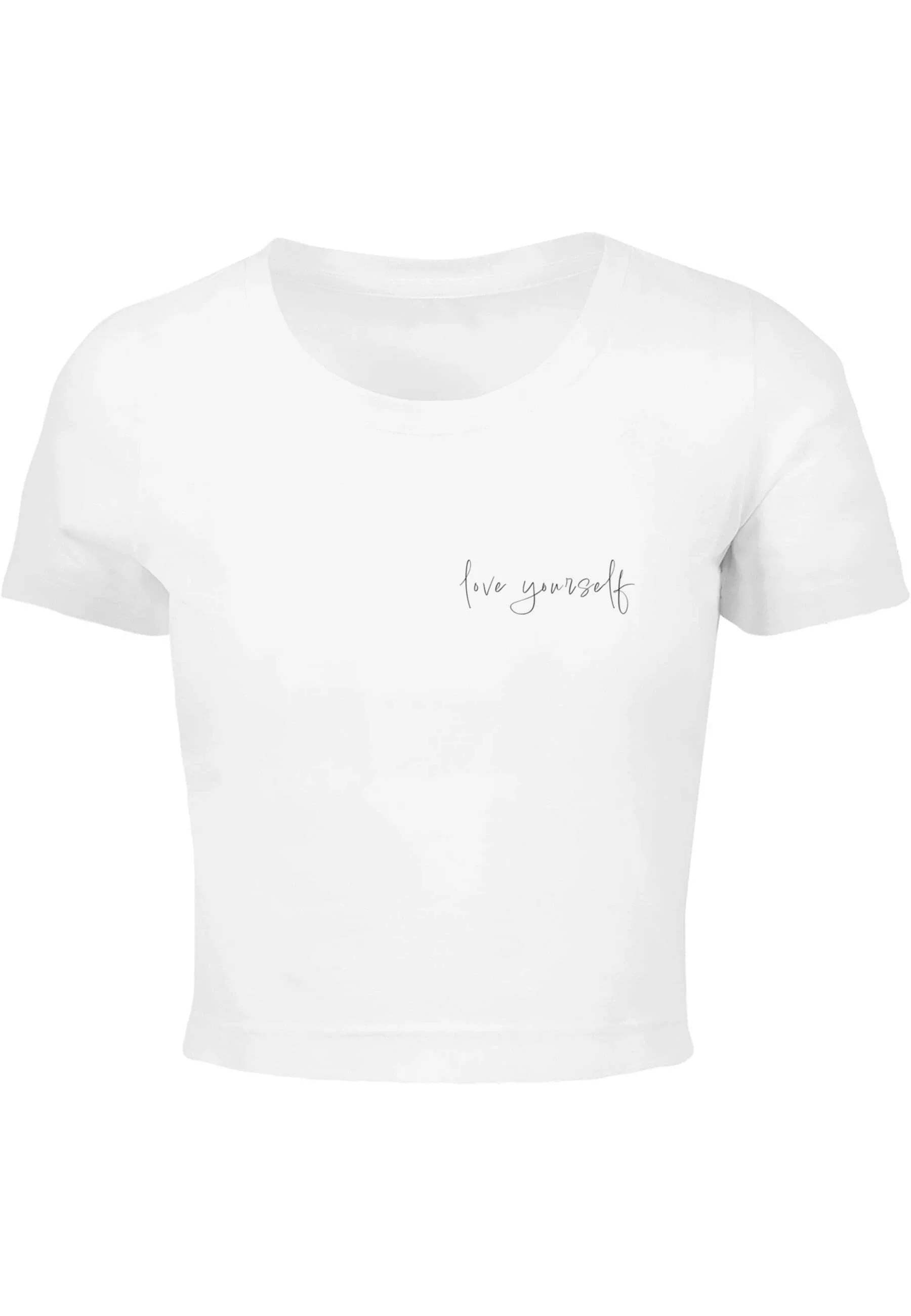 Merchcode T-Shirt "Merchcode Damen Ladies Love Yourself Cropped Tee" günstig online kaufen