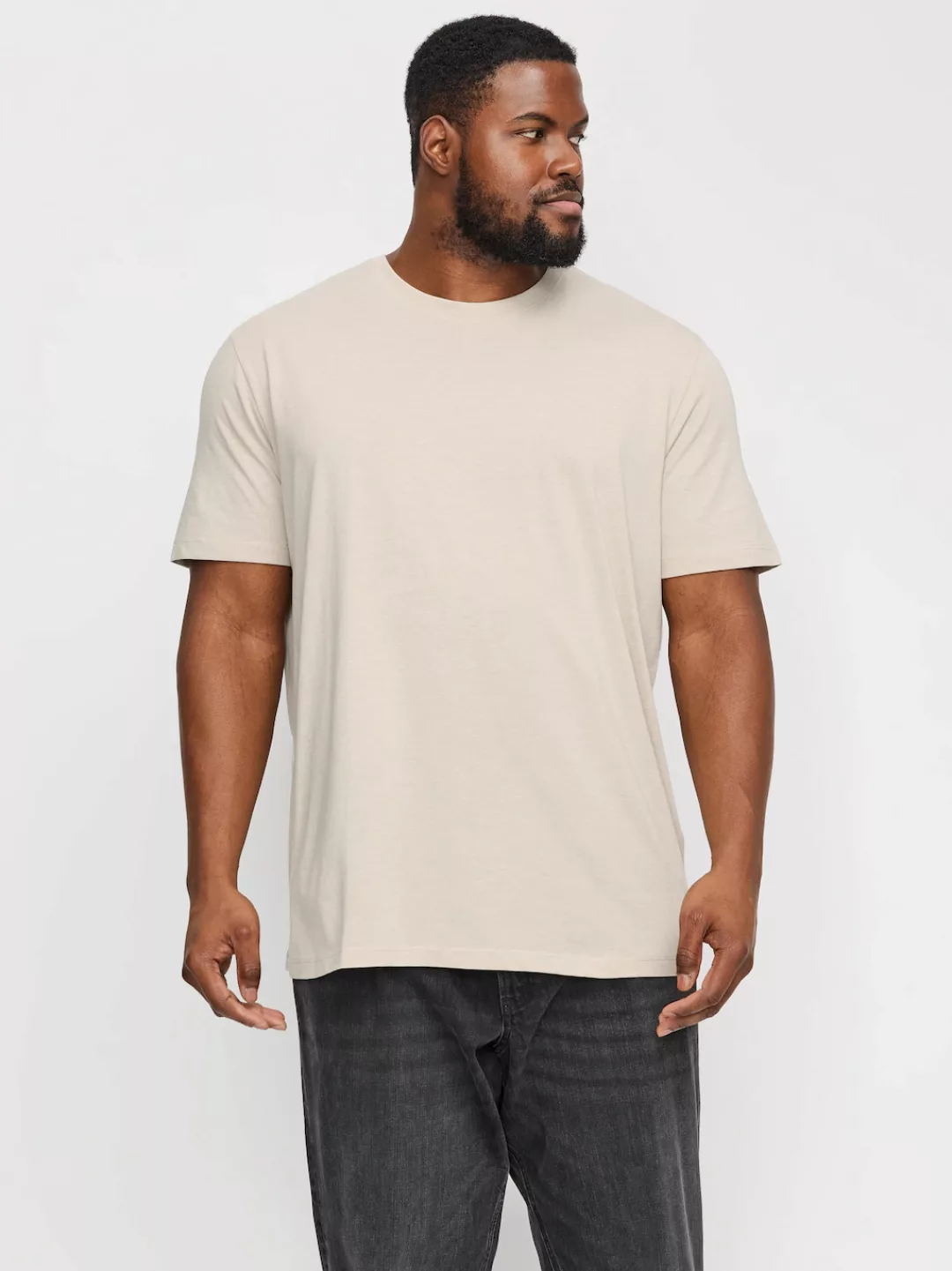 Jack & Jones PlusSize Rundhalsshirt "JJEORGANIC MEL TEE SS O-NECK NOOS PLS" günstig online kaufen