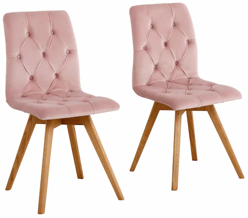 andas 4-Fußstuhl "Rania", (Set), 4 St., Samtoptik, Im 2er/4er/6er-Set günstig online kaufen