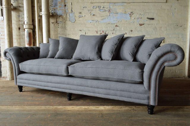 Xlmoebel 3-Sitzer Chesterfield Couch 3-Sitzer Polster Designer Sofa Sitzgar günstig online kaufen