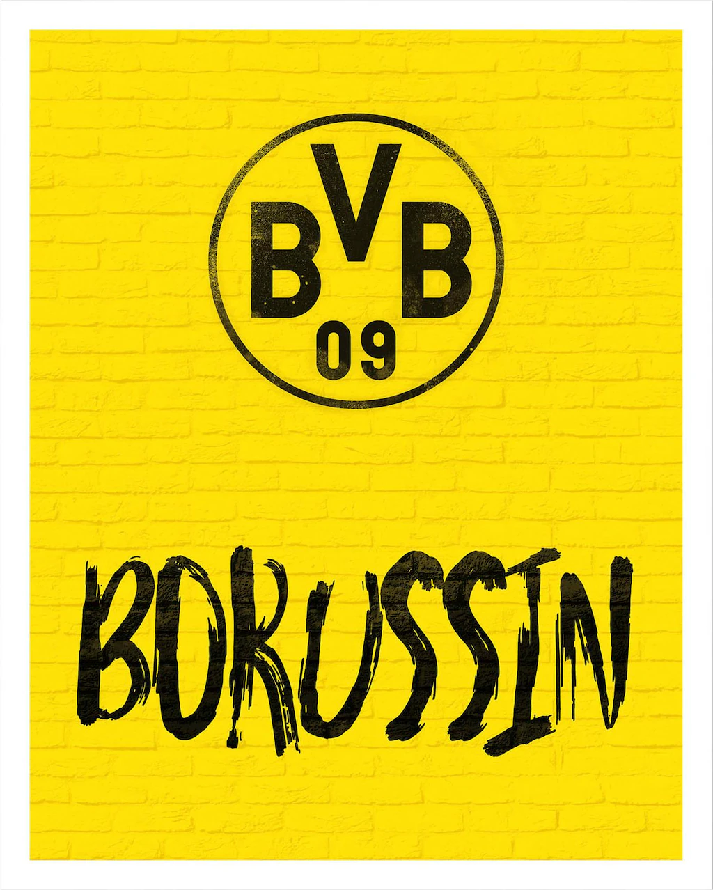 Wall-Art Poster "BVB Borussin Fußball Deko", Poster ohne Bilderrahmen günstig online kaufen