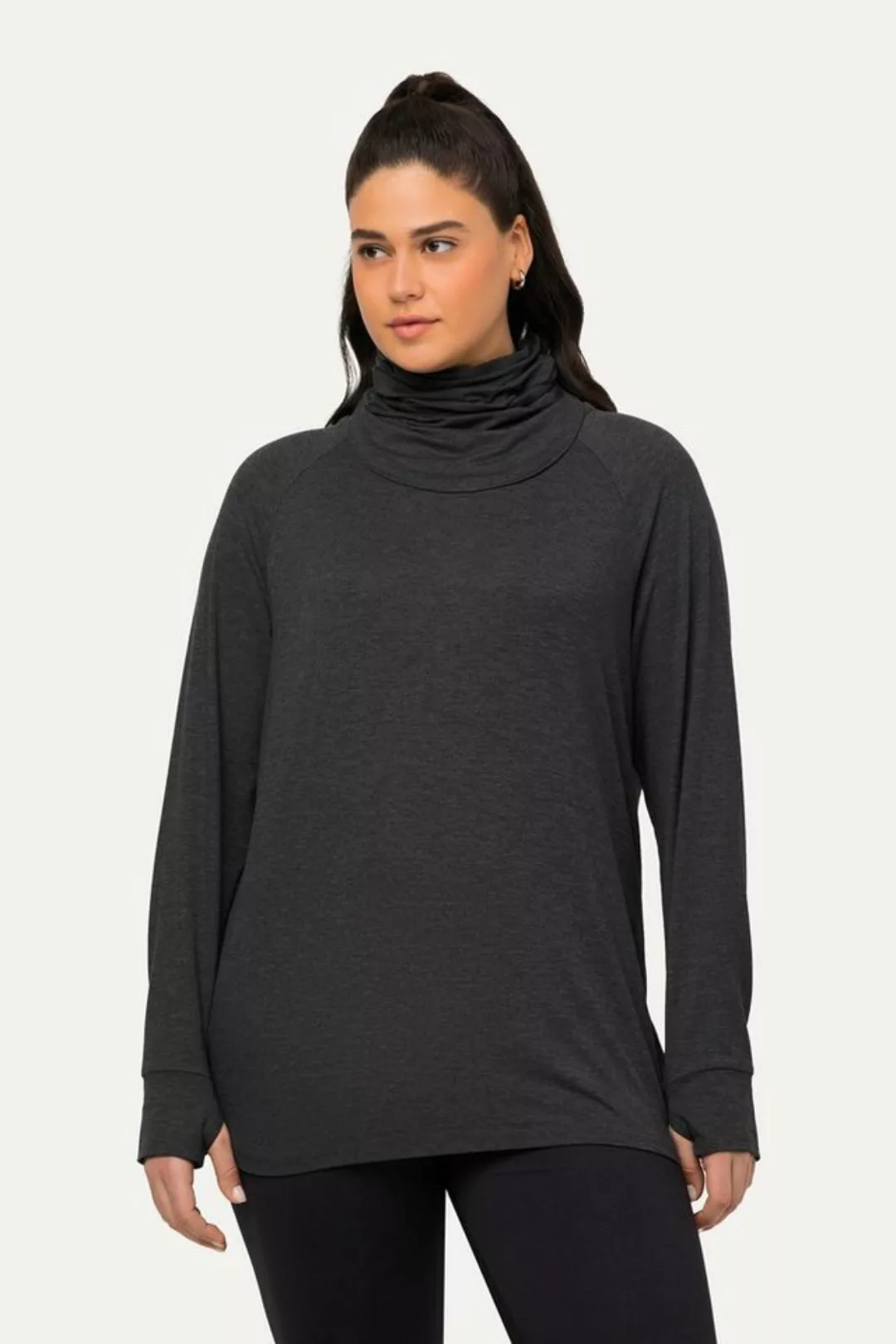 Ulla Popken Sweatshirt Sweater Loop Rundhals Langarm extraweich günstig online kaufen