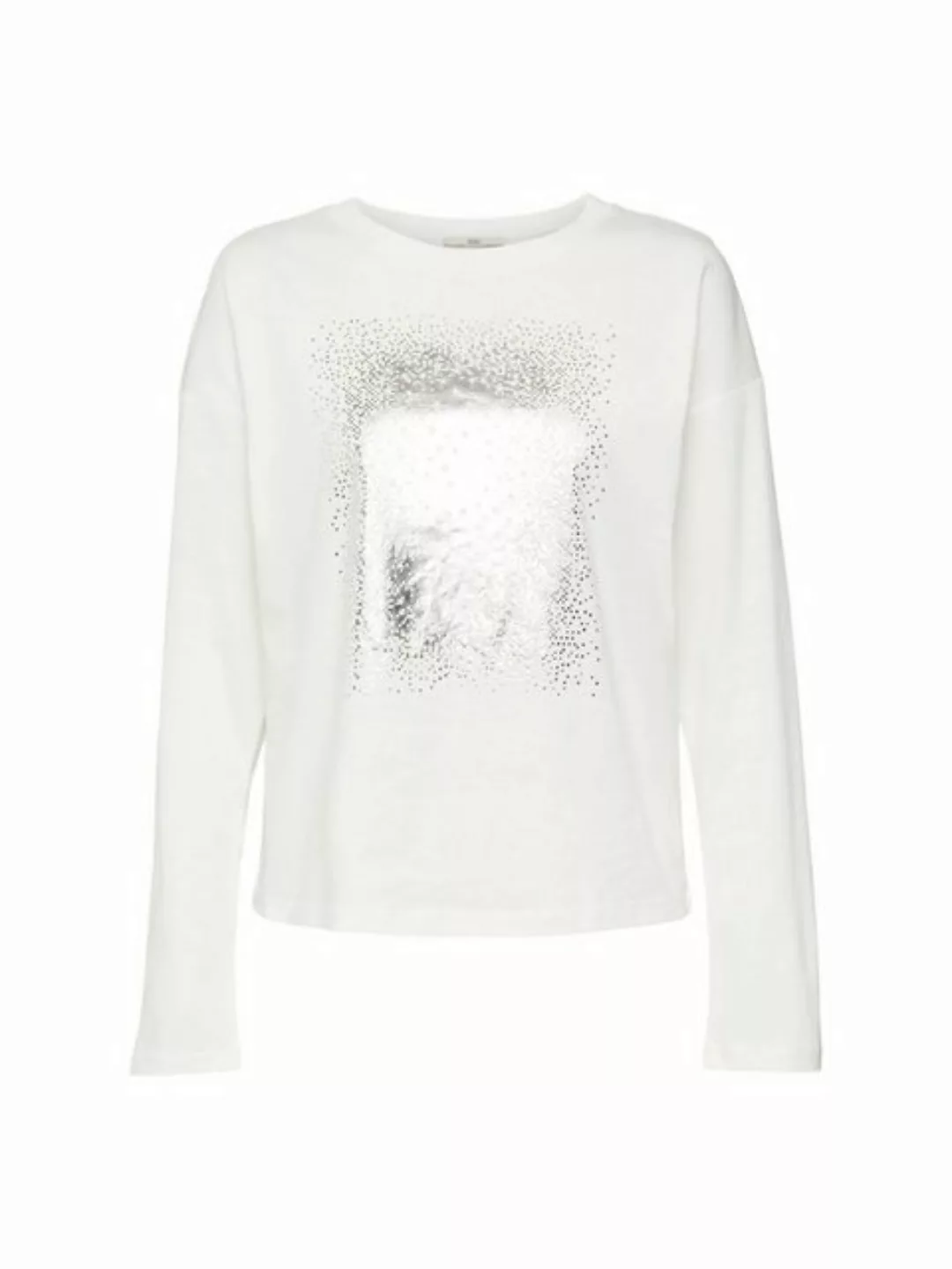 edc by Esprit Langarmshirt Longsleeve mit Metallic-Print (1-tlg) günstig online kaufen