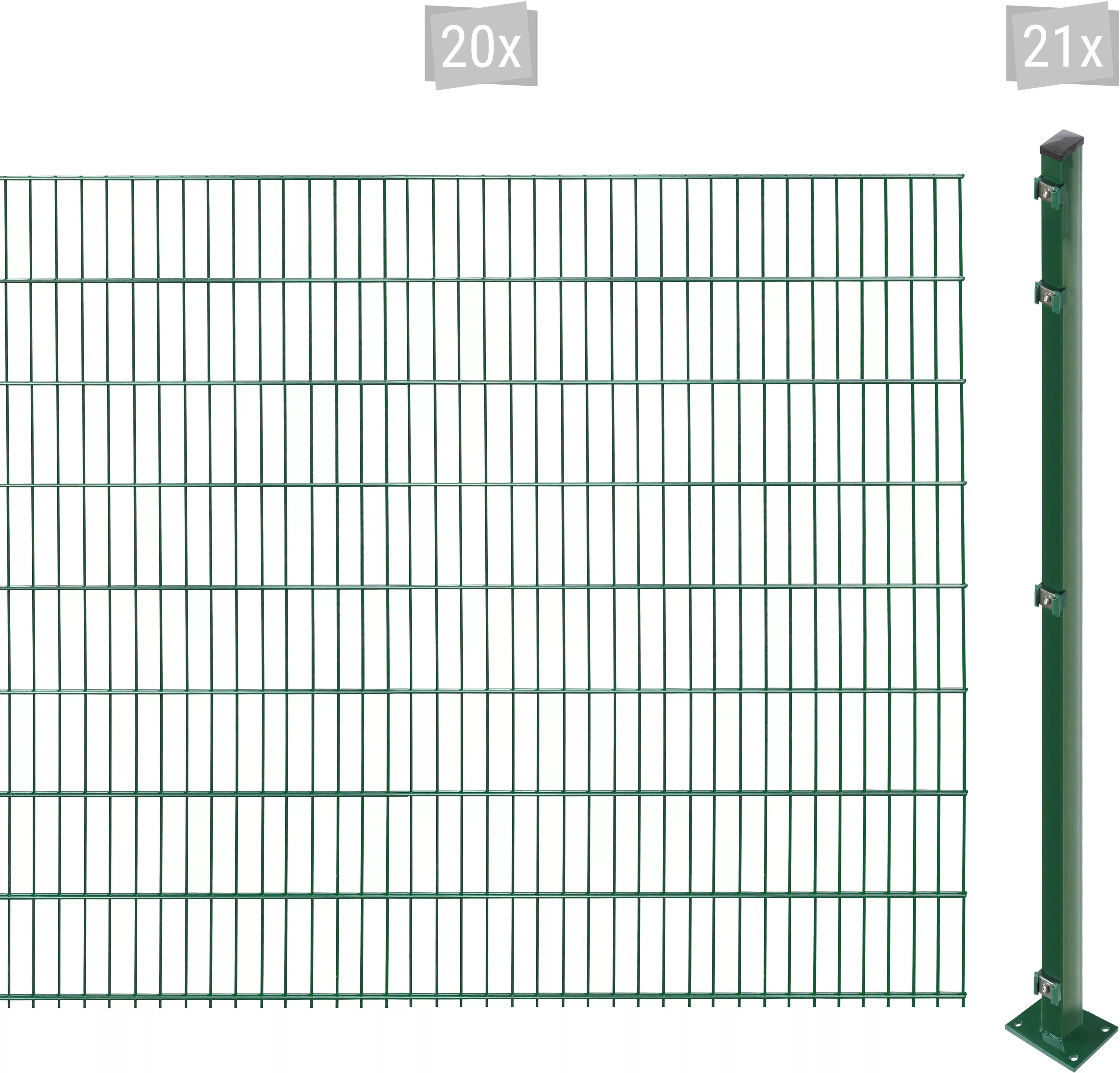 Arvotec Doppelstabmattenzaun "EASY 163 zum Aufschrauben", Zaunhöhe 163 cm, günstig online kaufen