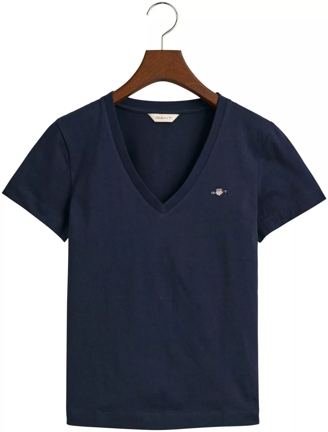 Gant T-Shirt REG SHIELD KA V-NECK T-SHIRT mit einer kleinen Logostickerei a günstig online kaufen