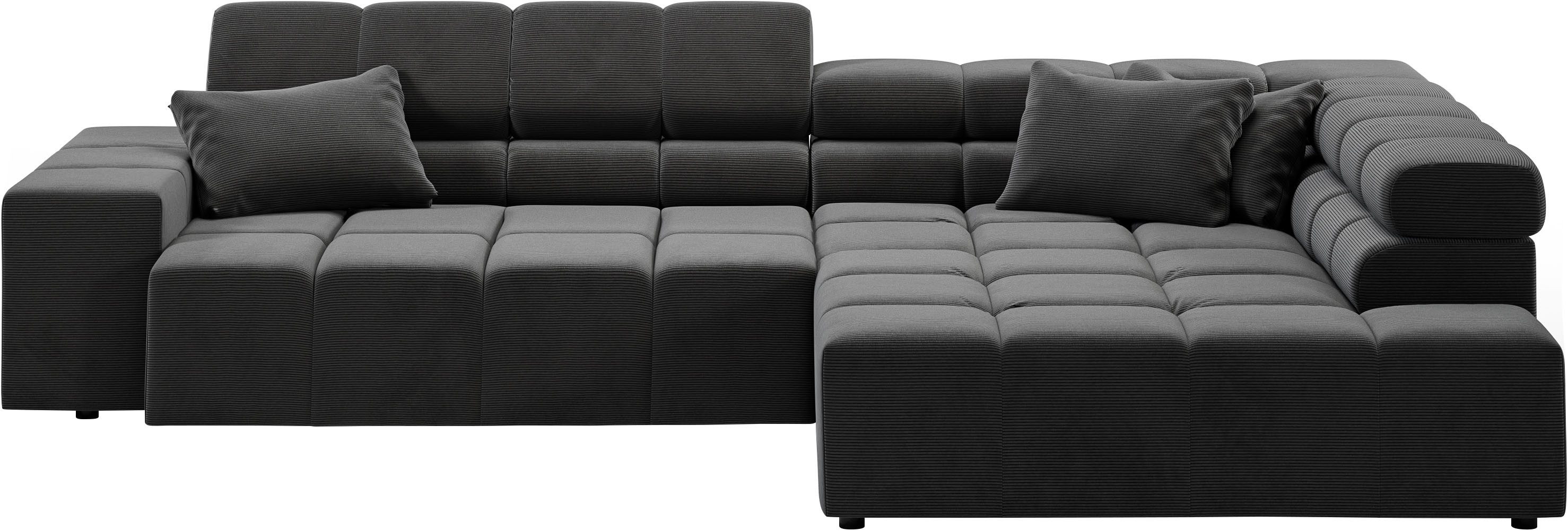 INOSIGN Ecksofa "Ancona incl. Kopfteilverstellung, Breite 319cm, L-Form", w günstig online kaufen