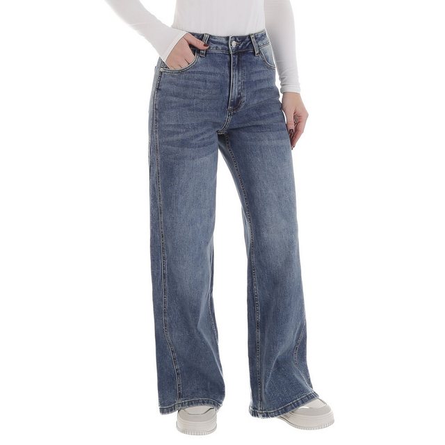 Ital-Design Weite Jeans Damen Freizeit (88836942) Used-Look Stretch High Wa günstig online kaufen