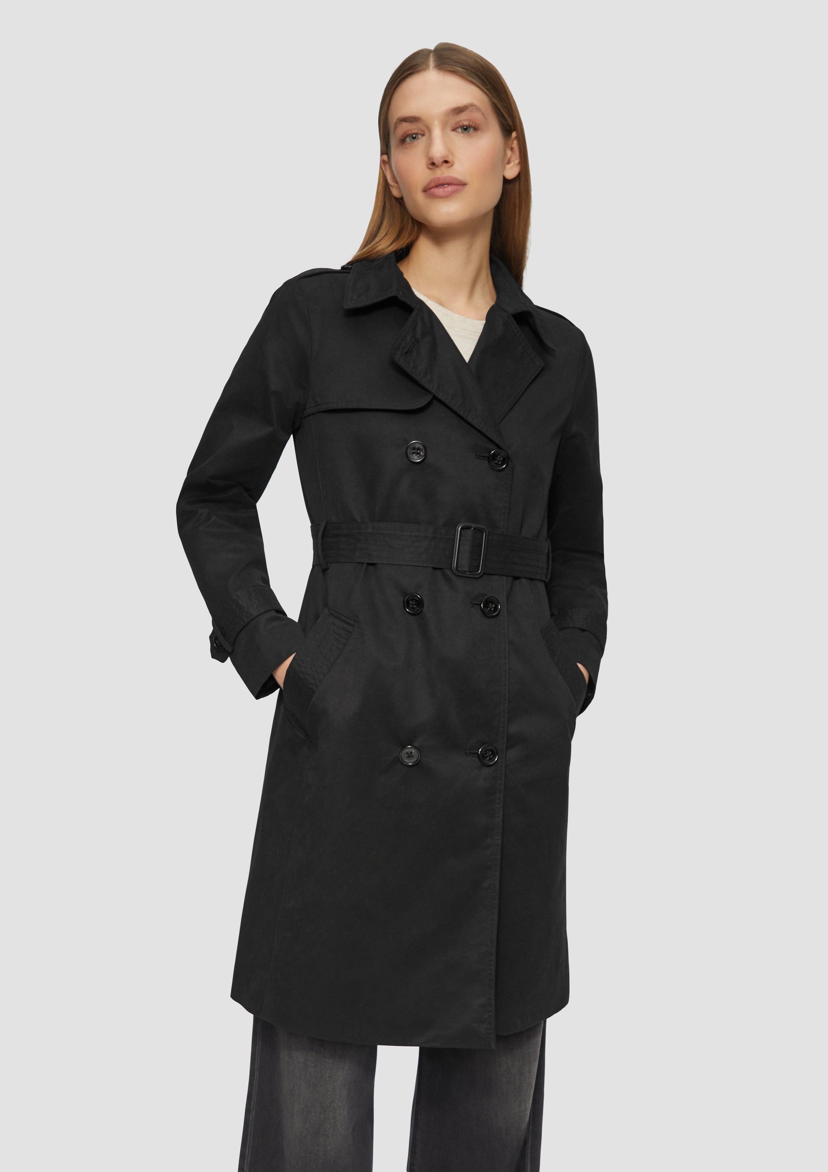 s.Oliver Funktionsmantel Trenchcoat mit Streifen-Futter günstig online kaufen