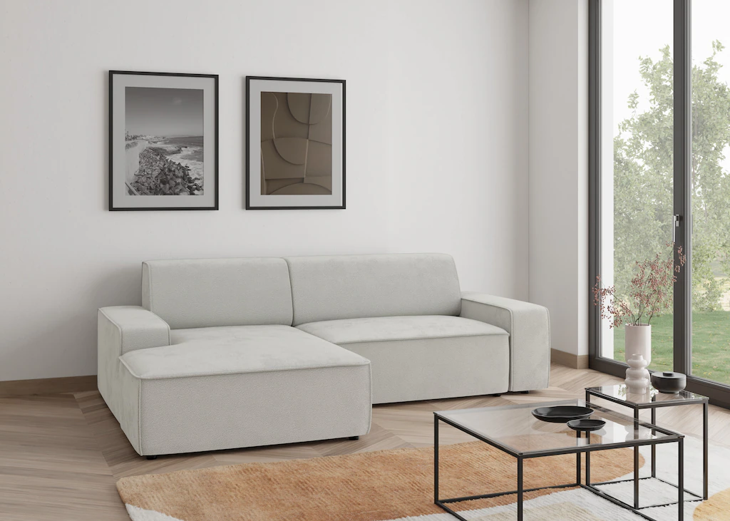 TRENDMANUFAKTUR Ecksofa "Graz, wahlweise mit Sitzvorschub und Bettkasten, L günstig online kaufen