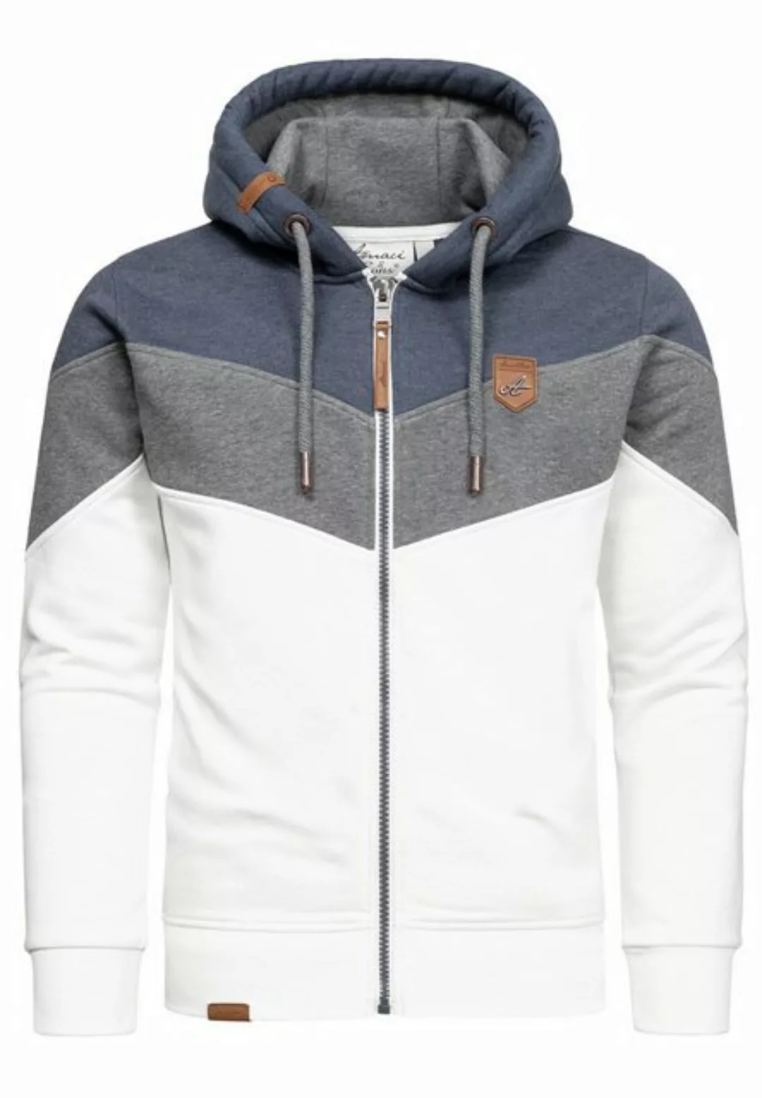 Amaci&Sons Kapuzenpullover ARDMORE Sweatjacke im Block-Design Herren Kapuze günstig online kaufen