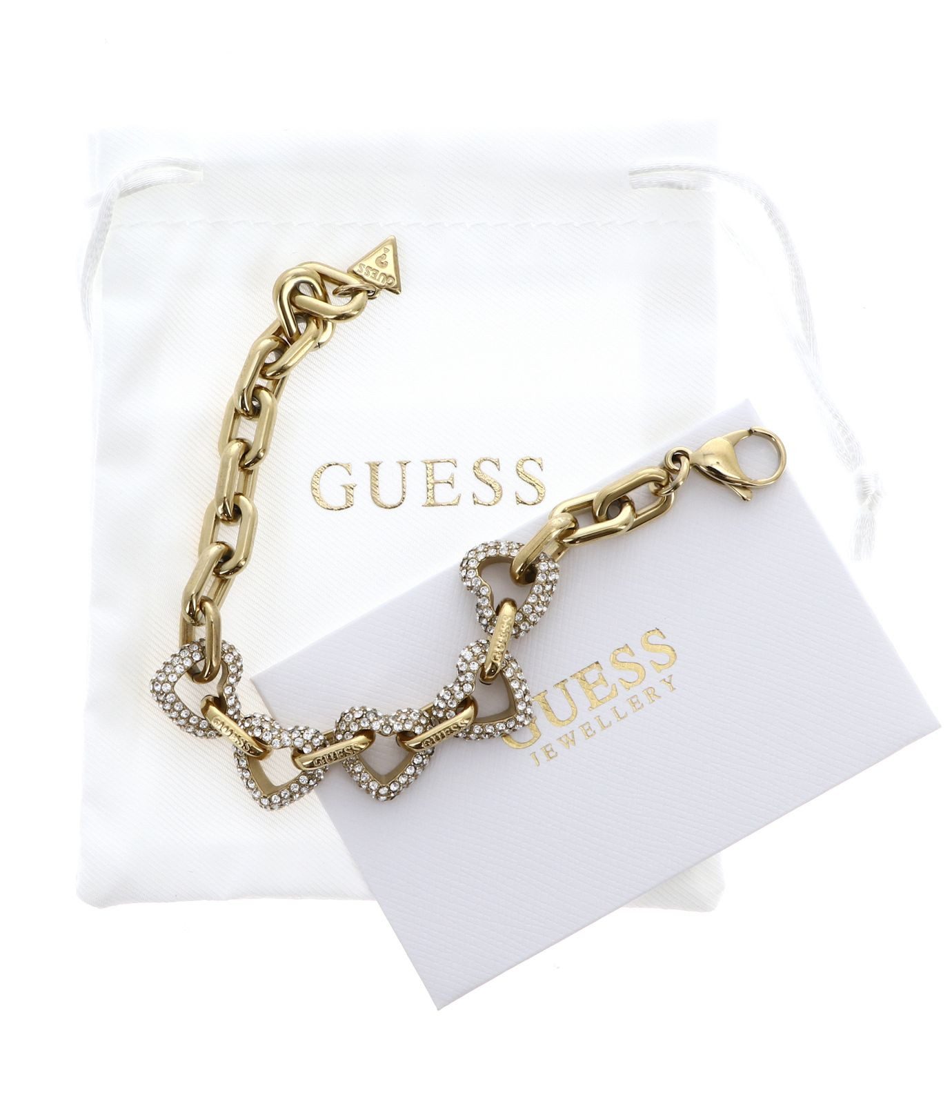 Guess Gliederarmband Multi Pave Hearts Bracelet günstig online kaufen