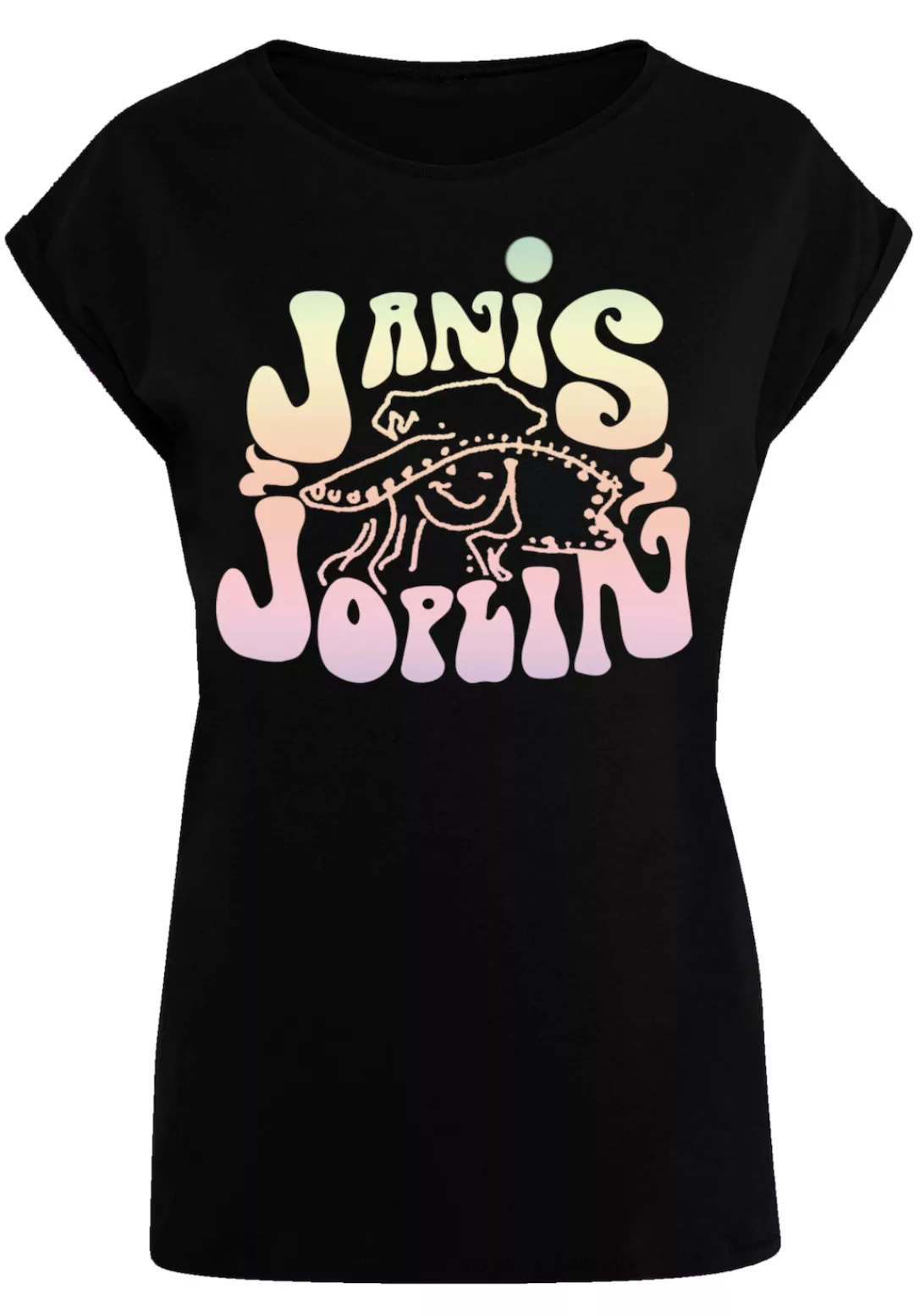 F4NT4STIC T-Shirt "PLUS SIZE Janis Joplin Pastel Logo", Print günstig online kaufen